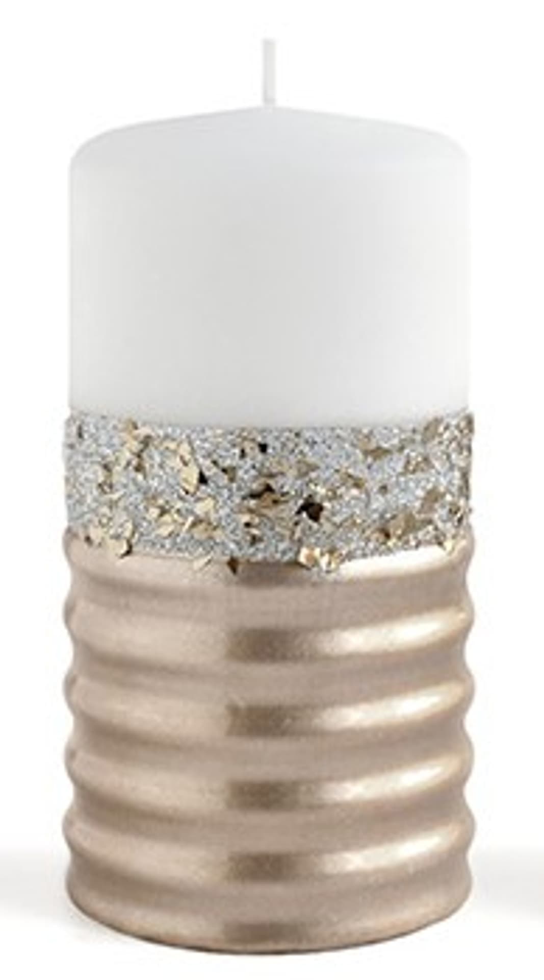 

Świeca QUEEN NEW Walec średni 7xh14cm parafinowa szampan