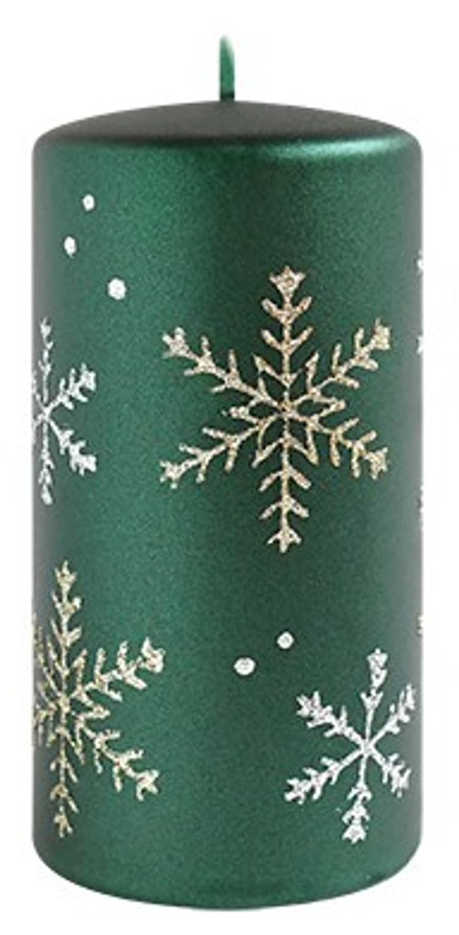 

Świeca FROST walec średni 7xh14cm parafinowa zielona