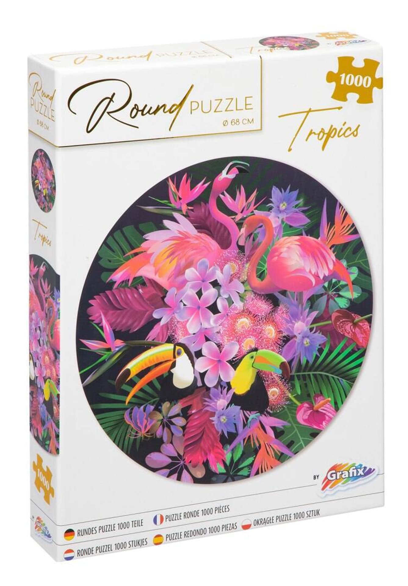 

Puzzle ogrągłe tropical 1000 el / średnica 68 cm.