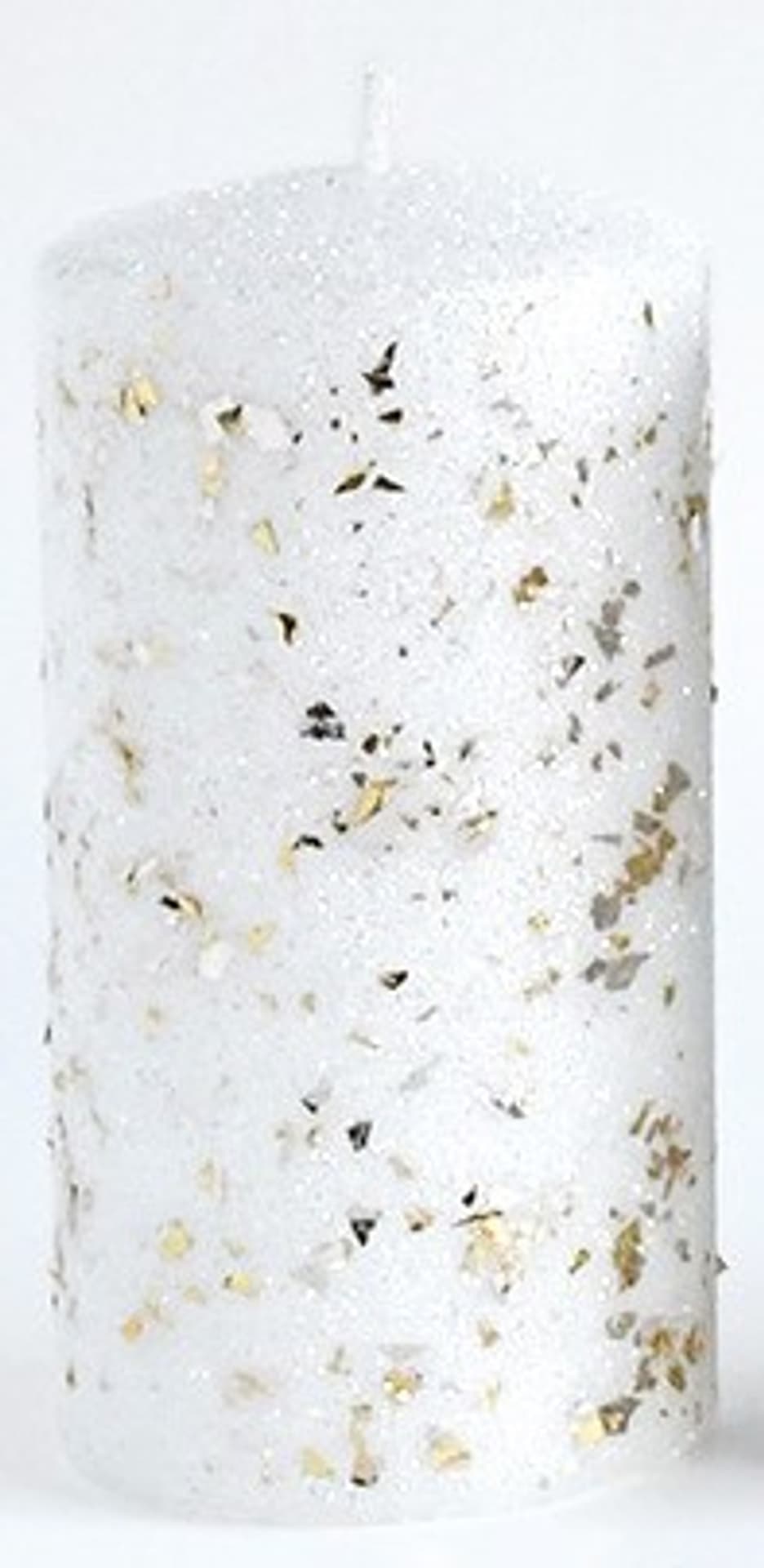 

Świeca GLAMOUR NEW Walec mały 7xh10cm parafinowa biała