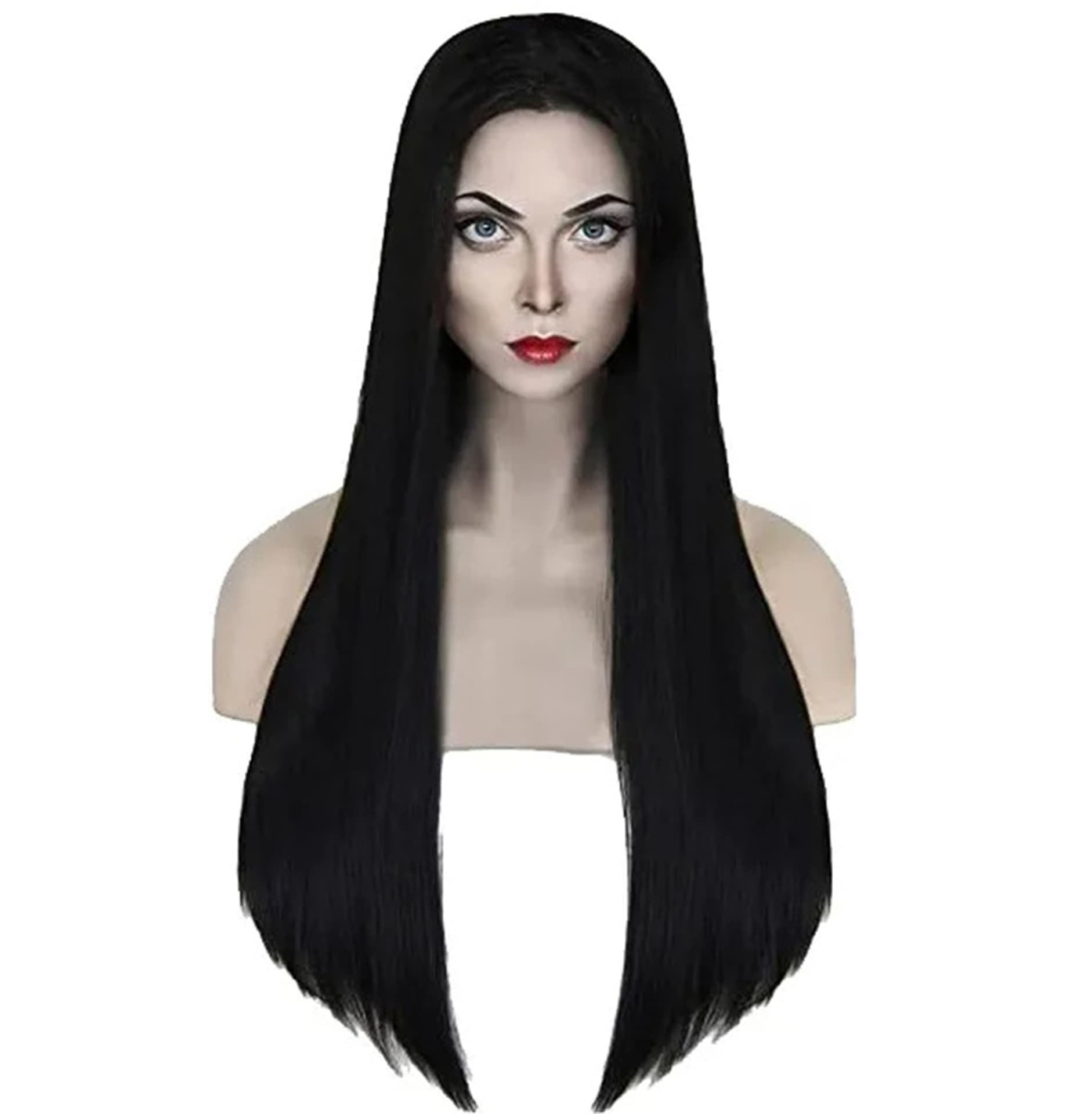 

BQ3E Peruka włosy 80cm czarne cosplay