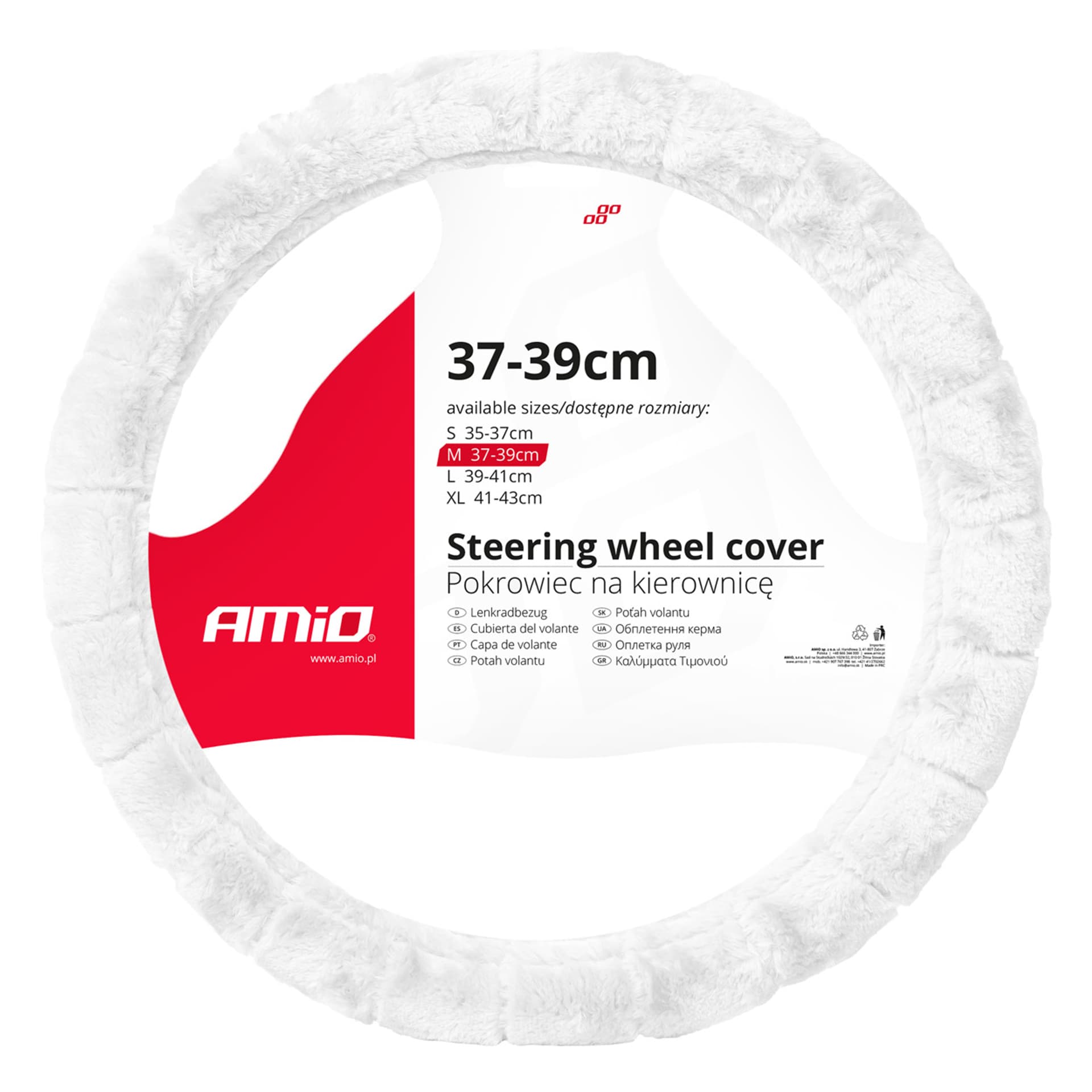 

Pokrowiec nakładka na kierownicę samochodową m 37-39cm swc-53-m amio-03566
