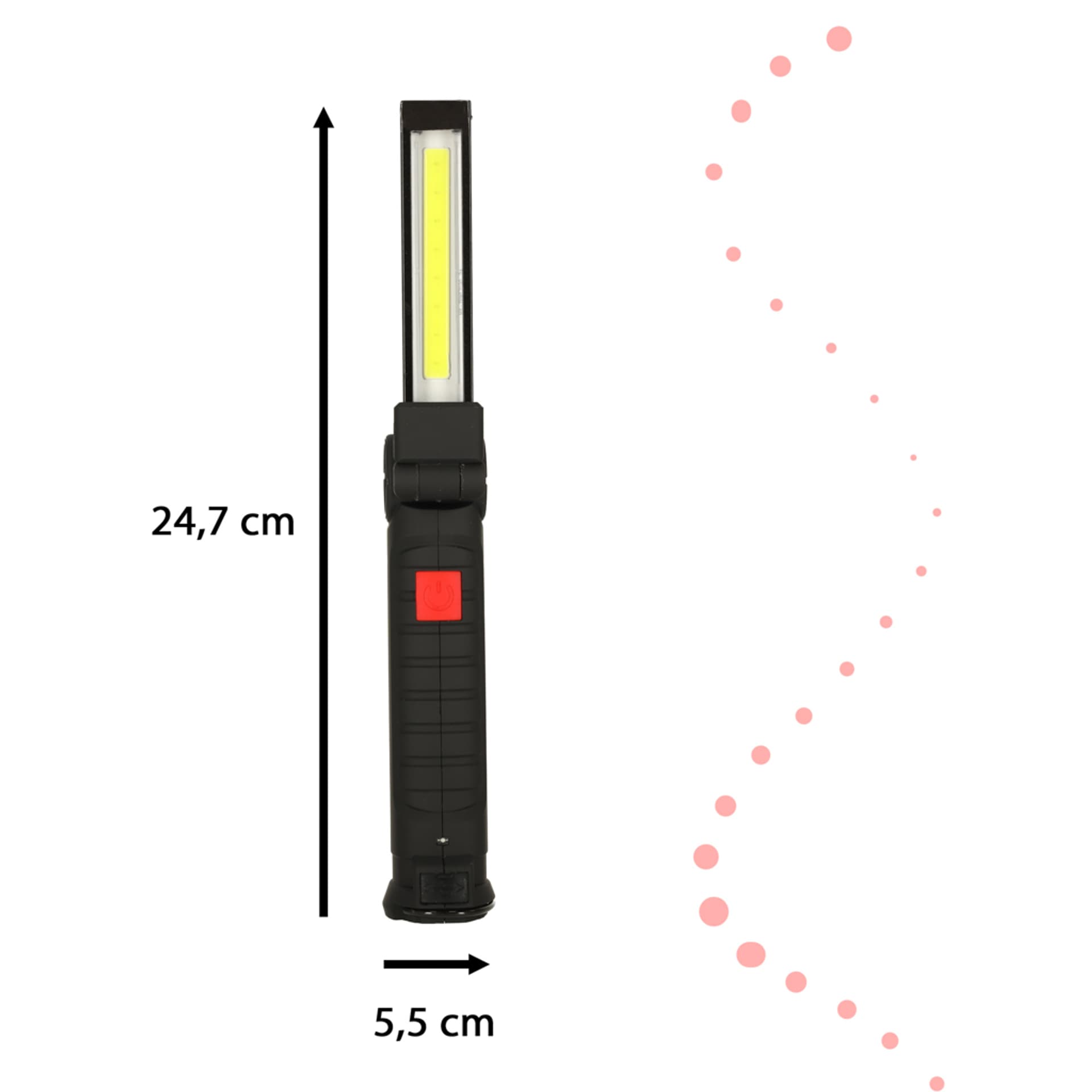 

KAFUWELL Latarka warsztatowa USB COB magnes akumulator 1200 mAh 200 lm