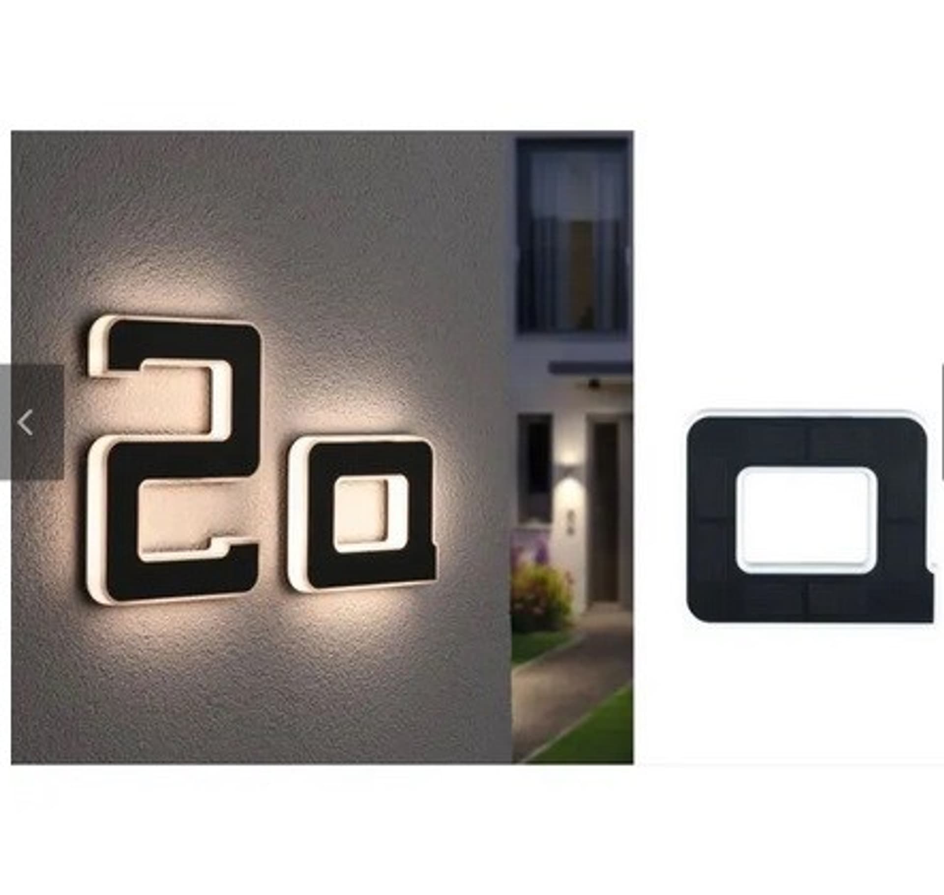 

Oprawa elewacyjna SOLAR LED numer domu a 3000K IP44 wymienny akumulator / czarna
