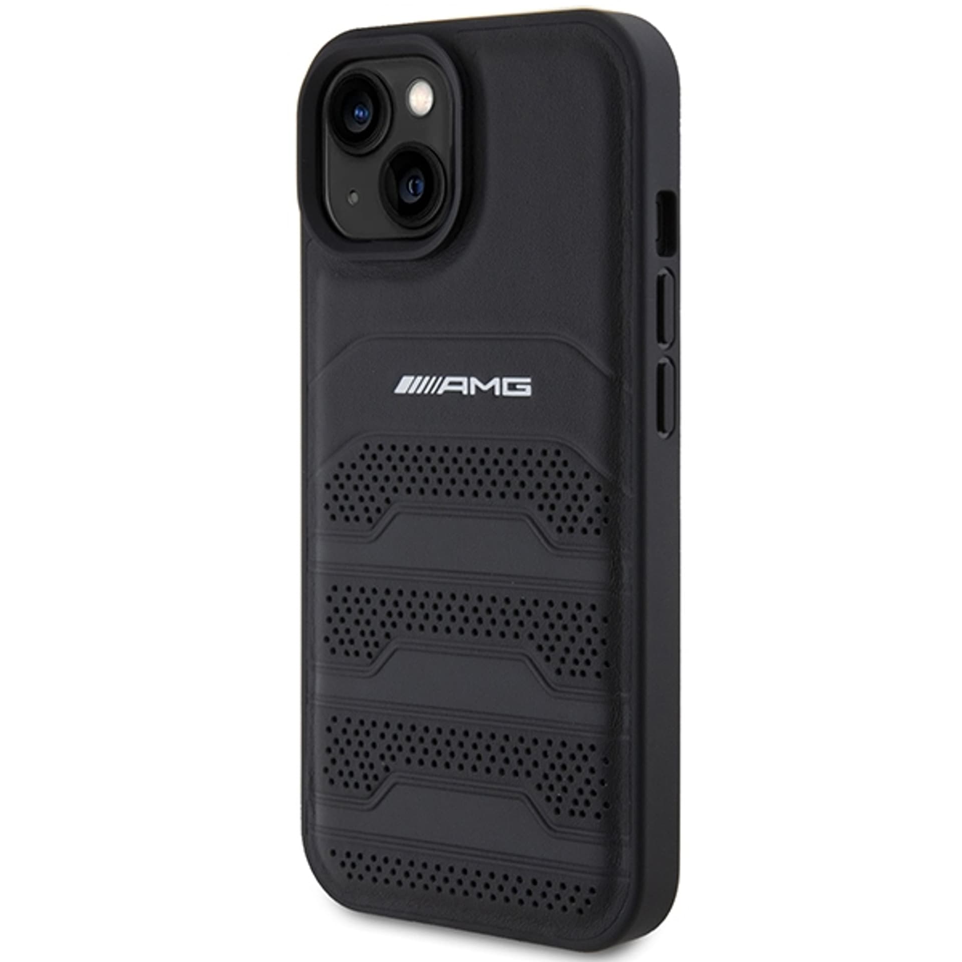 

AMG AMHCP15MGSEBK iPhone 15 Plus 6,7" czarny/black hardcase Leather Debossed Lines