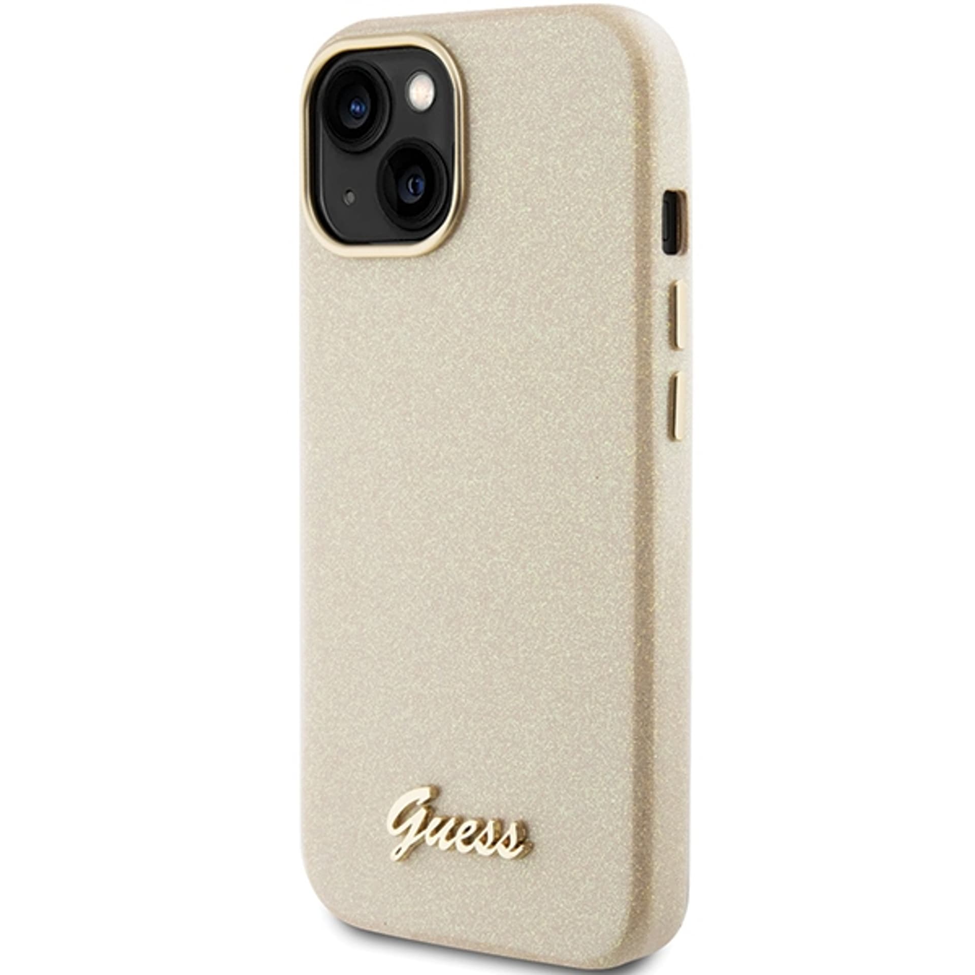 

Guess GUHCP15SPGMCSD iPhone 15 6.1" złoty/light gold hardcase Glitter Glossy Script