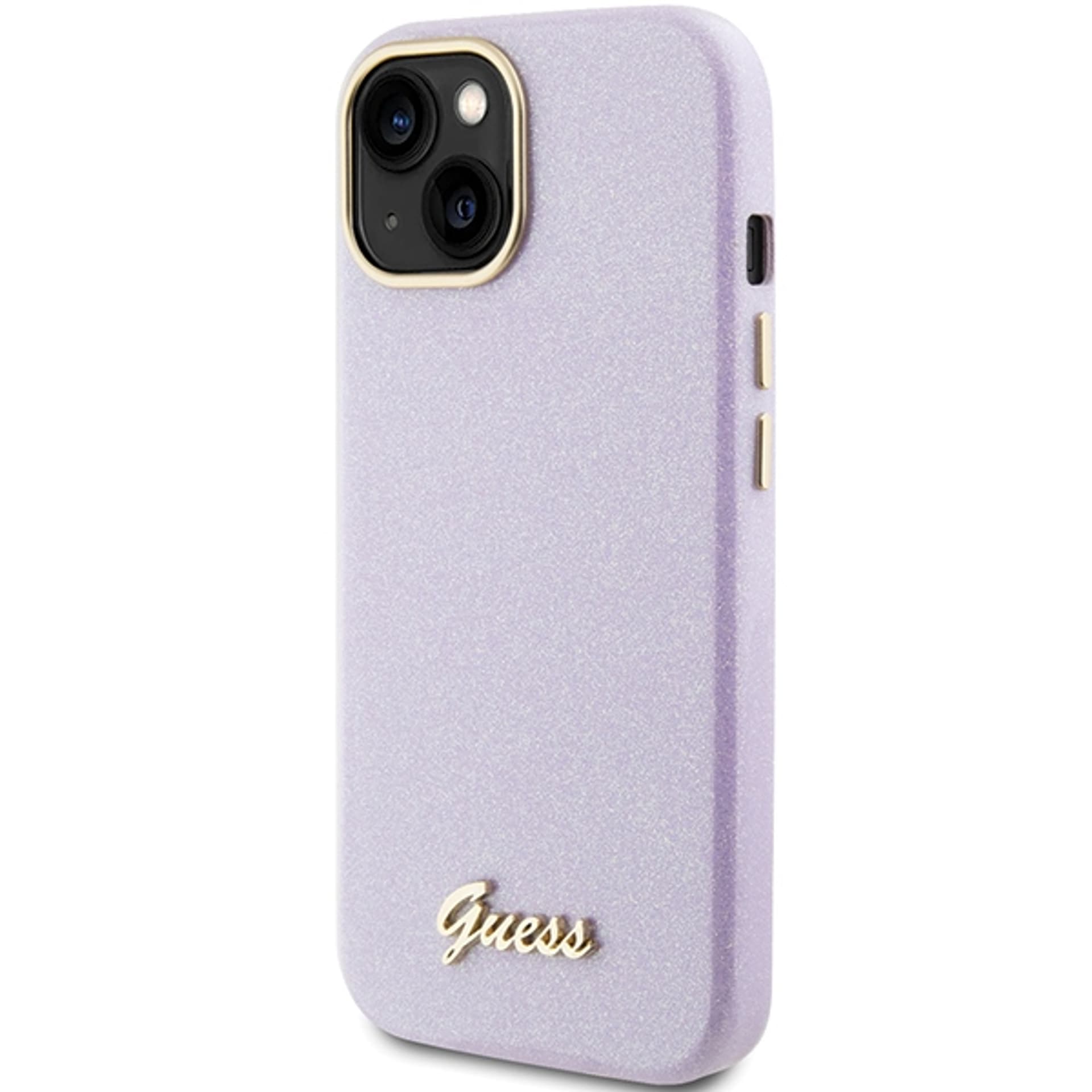 

Guess GUHCP15SPGMCSL iPhone 15 6.1" liliowy/lilac hardcase Glitter Glossy Script