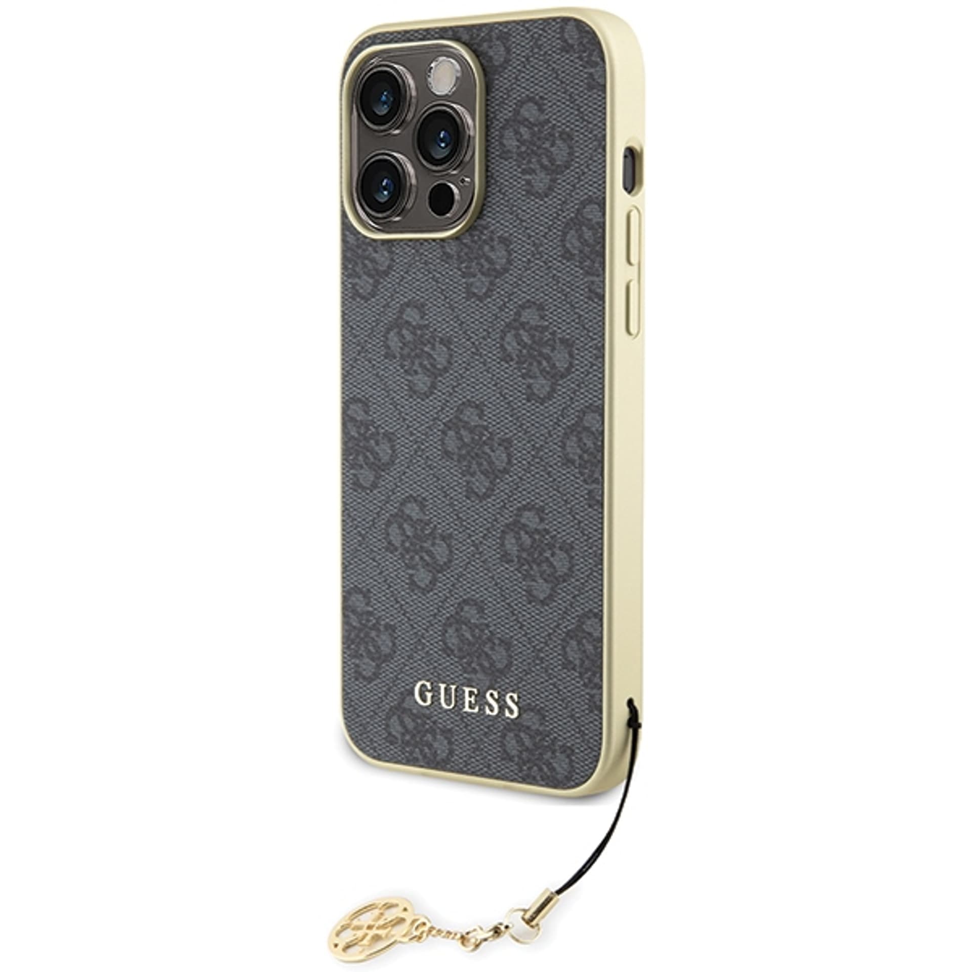 

Guess GUHCP15XGF4GGR iPhone 15 Pro Max 6.7" szary/grey hardcase 4G Charms Collection