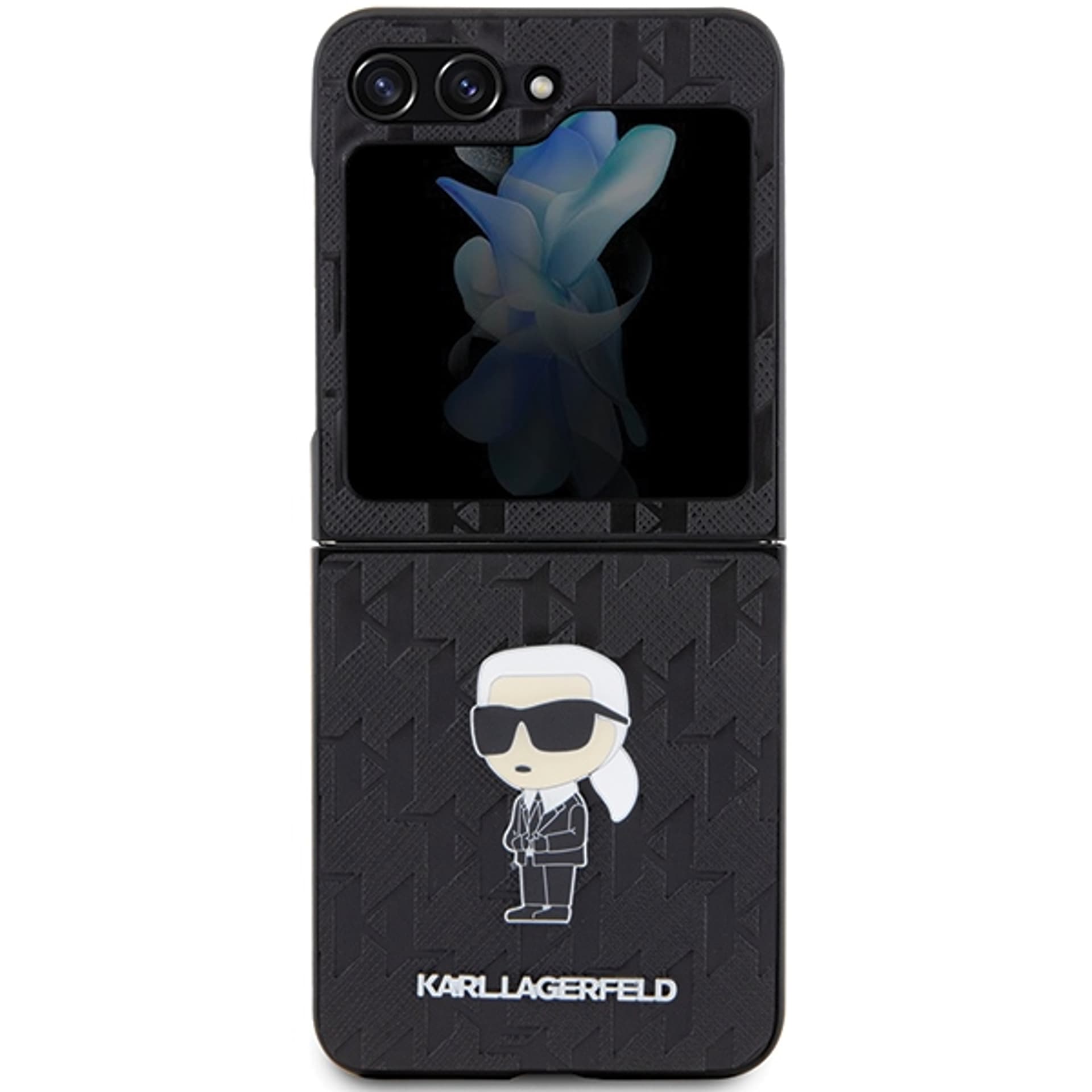 

Karl Lagerfeld KLHCZF5SAPKINPK Sam Z Flip5 F731 hardcase czarny/black Saffiano Monogram Ikonik Pin