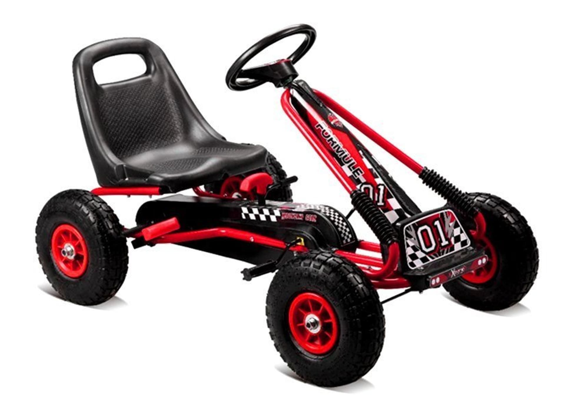 

Gokart Czerwony A-15 Pompowane Koła