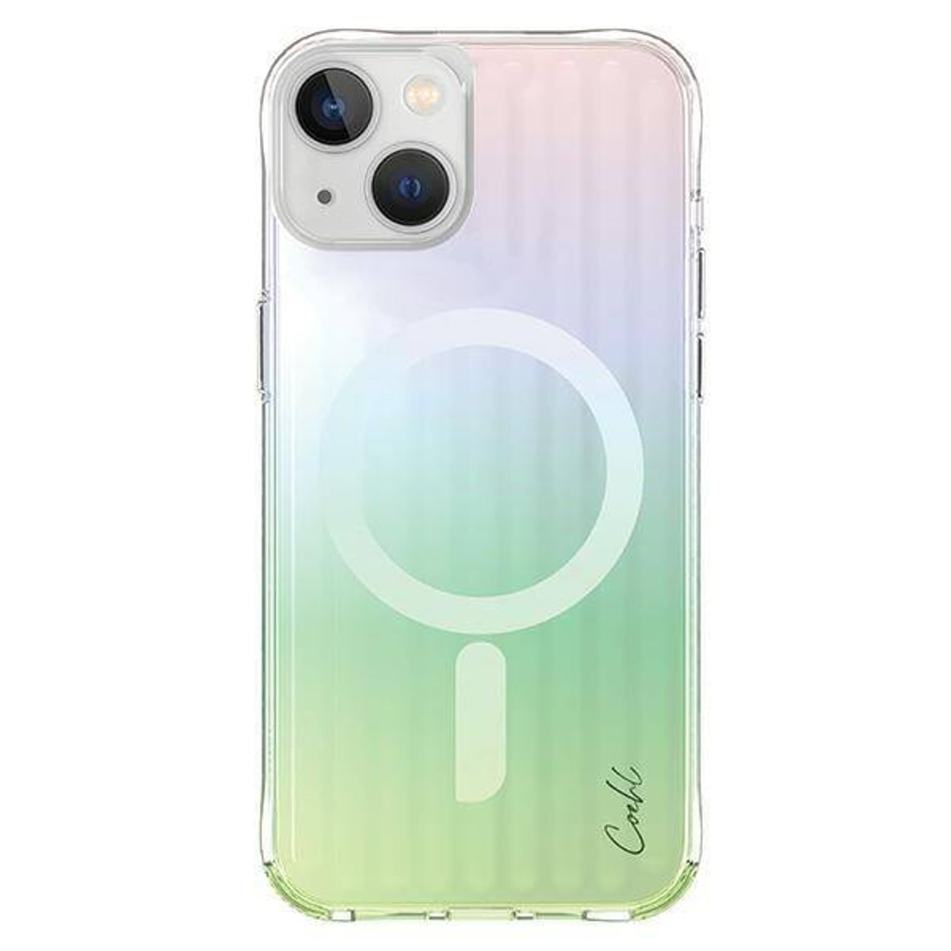 

UNIQ etui Coehl Linear iPhone 15 6.1" Magnetic Charging opal/iridescent