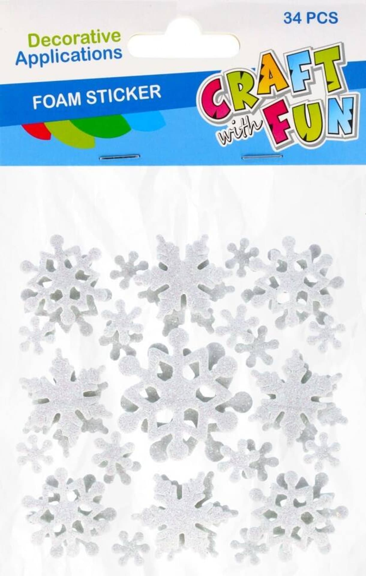

Ozdoba dekoracyjna samoprzylepna EVA Gwiazdki białe-brokat CRAFT WITH FUN 463712