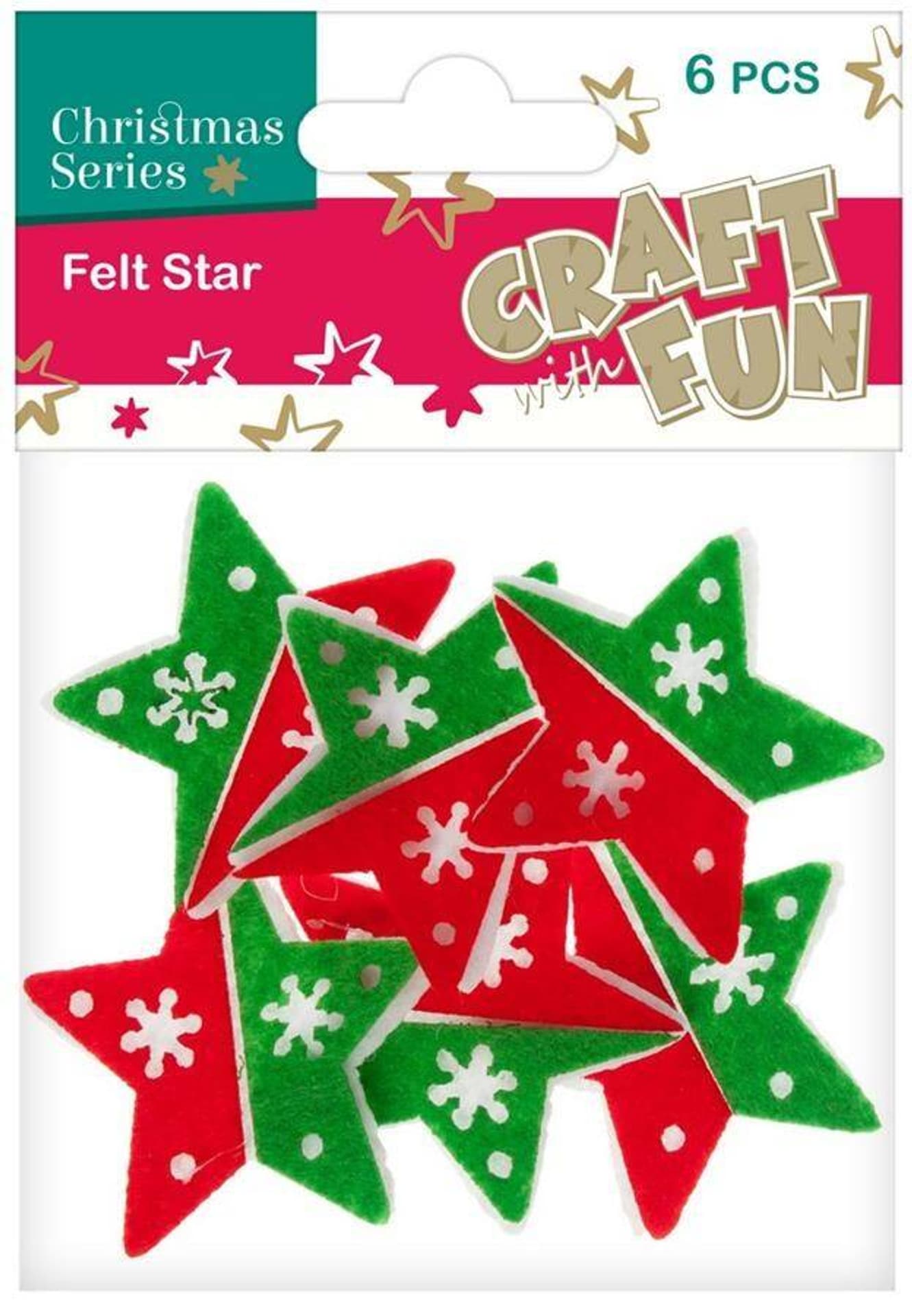 

Ozdoba Boże Narodzenie filc Gwiazdki 6szt. CRAFT WITH FUN 383936