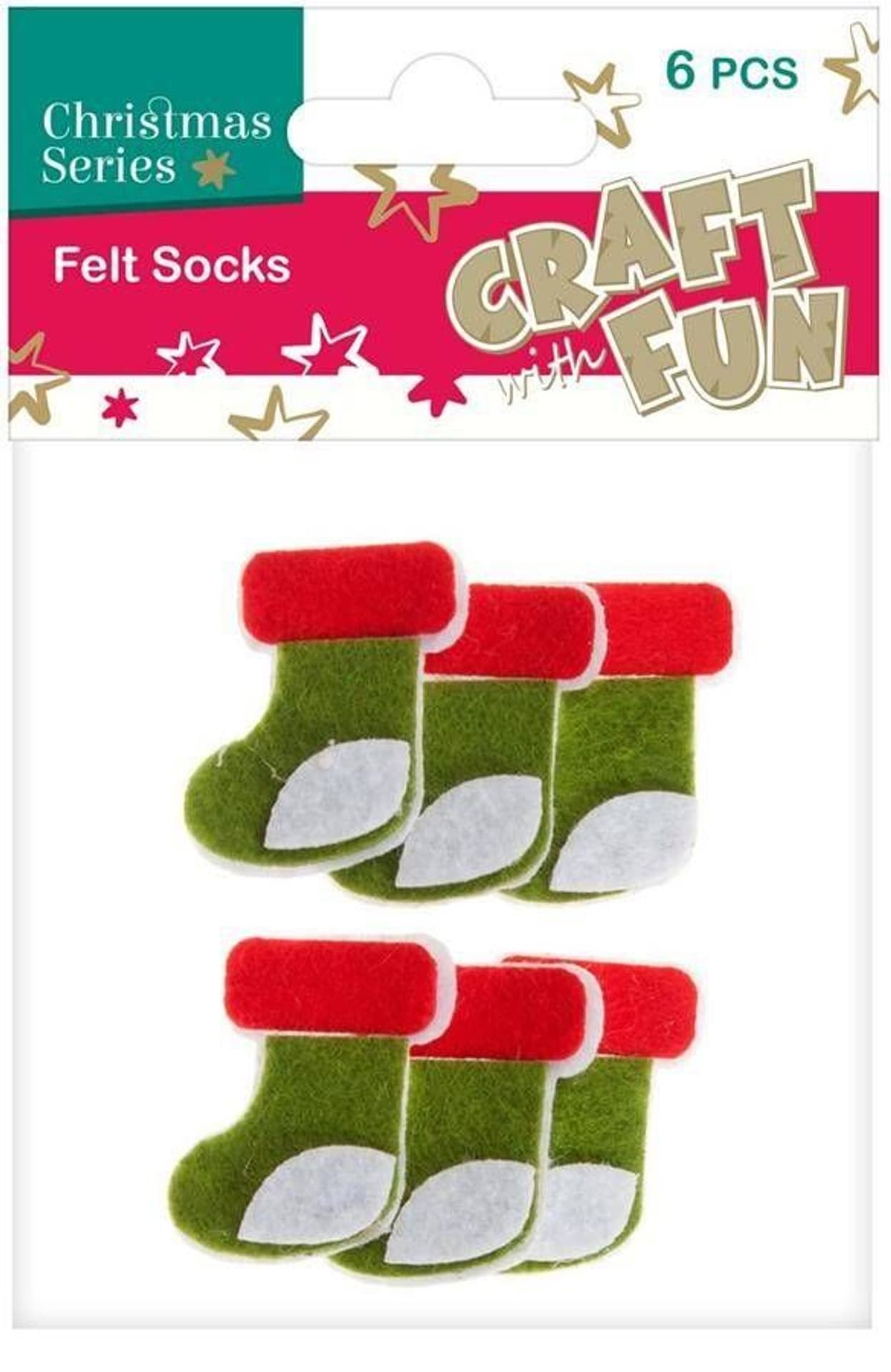 

Ozdoba Boże Narodzenie filc Skarpeta 6 szt. CRAFT WITH FUN 383958