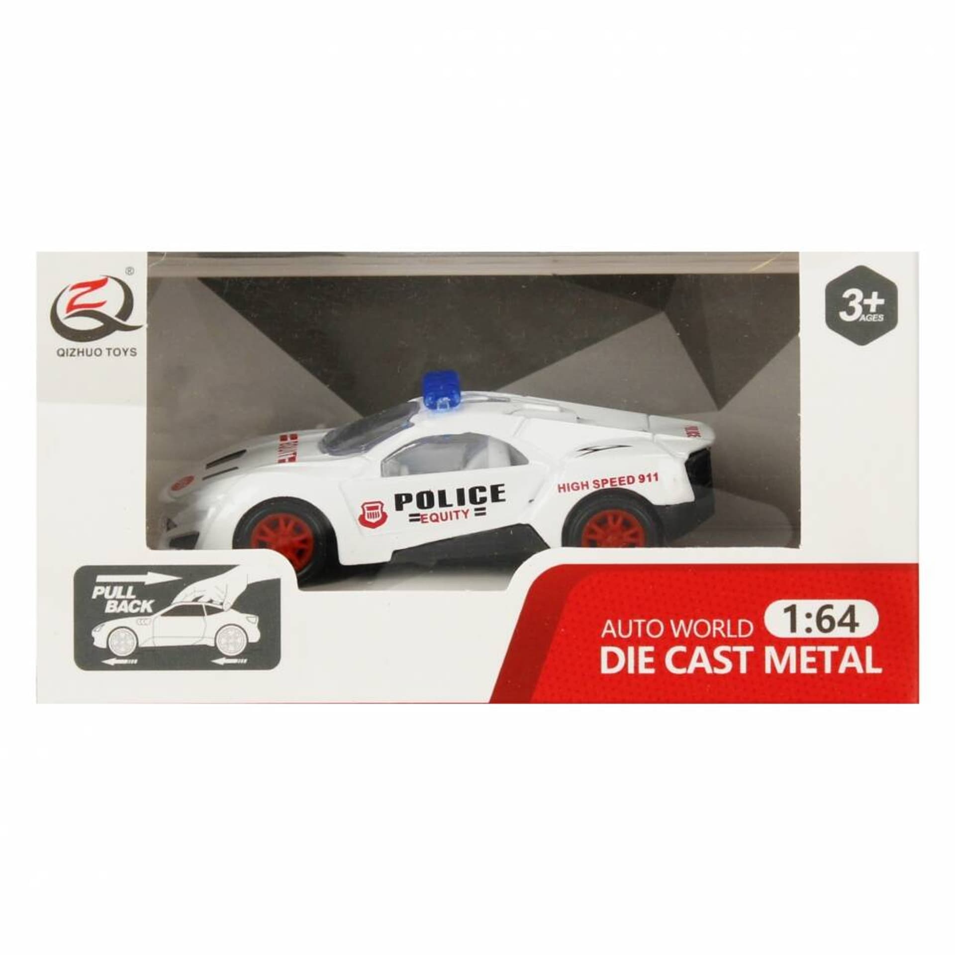 

AUTO POLICJA MET P/B 12X6X5 MC DISP 36/216/432