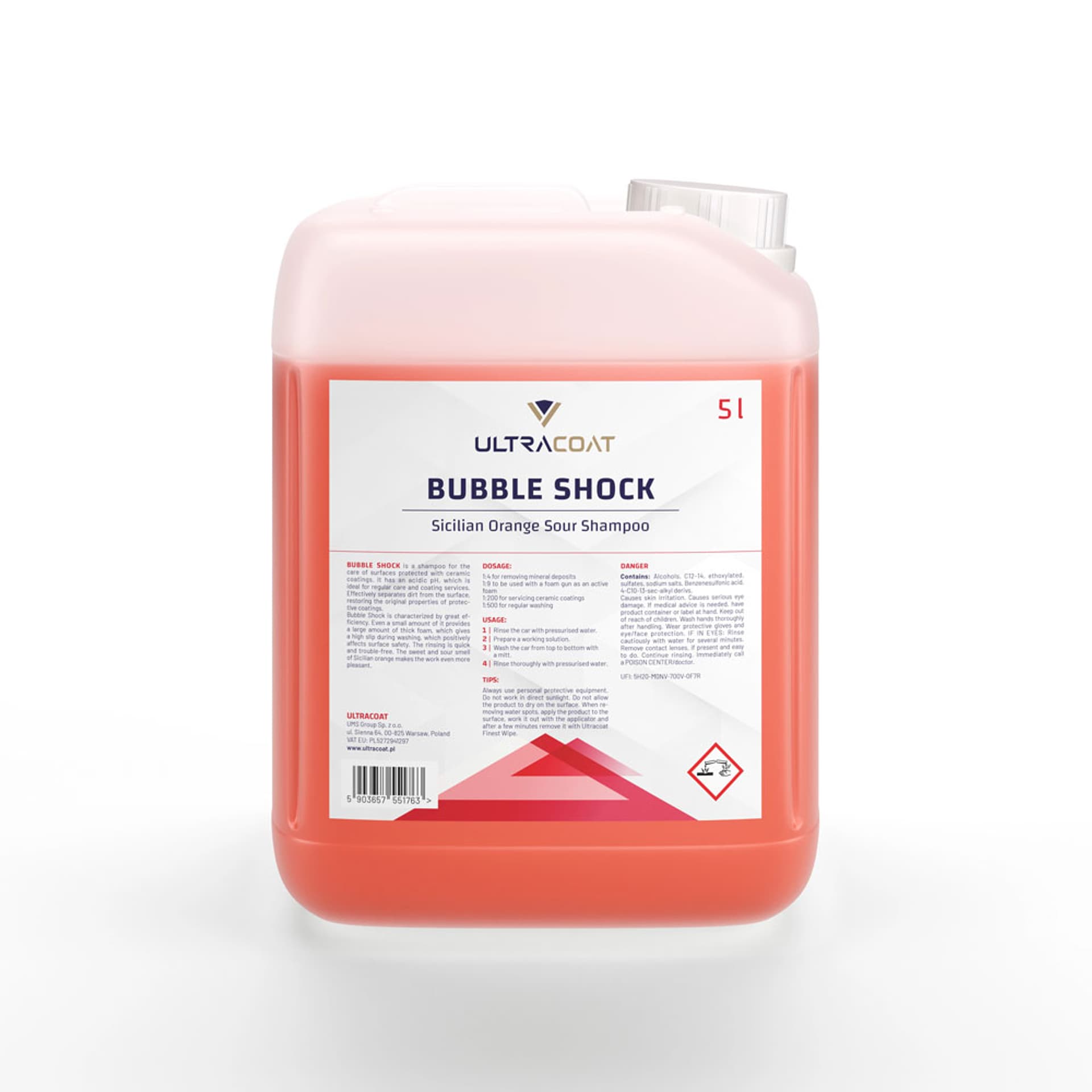 

Ultracoat Bubble Shock 5L - szampon do powłok ceramicznych