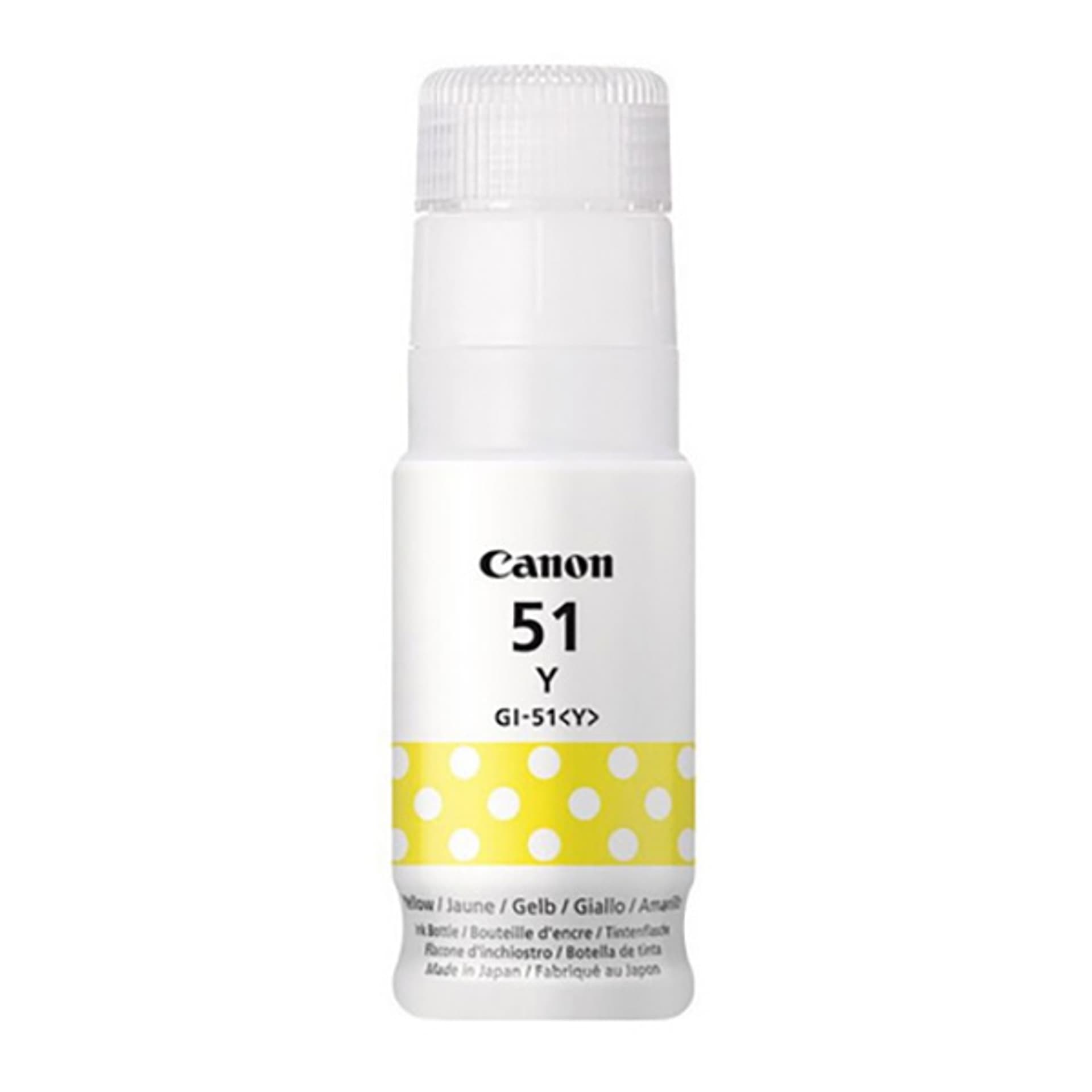 

Canon oryginalny ink / tusz GI-51 Y, yellow, 7700s, 70ml, 4548C001, Canon PIXMA G1520, G1560, G2520, G2560, G3520, G3560