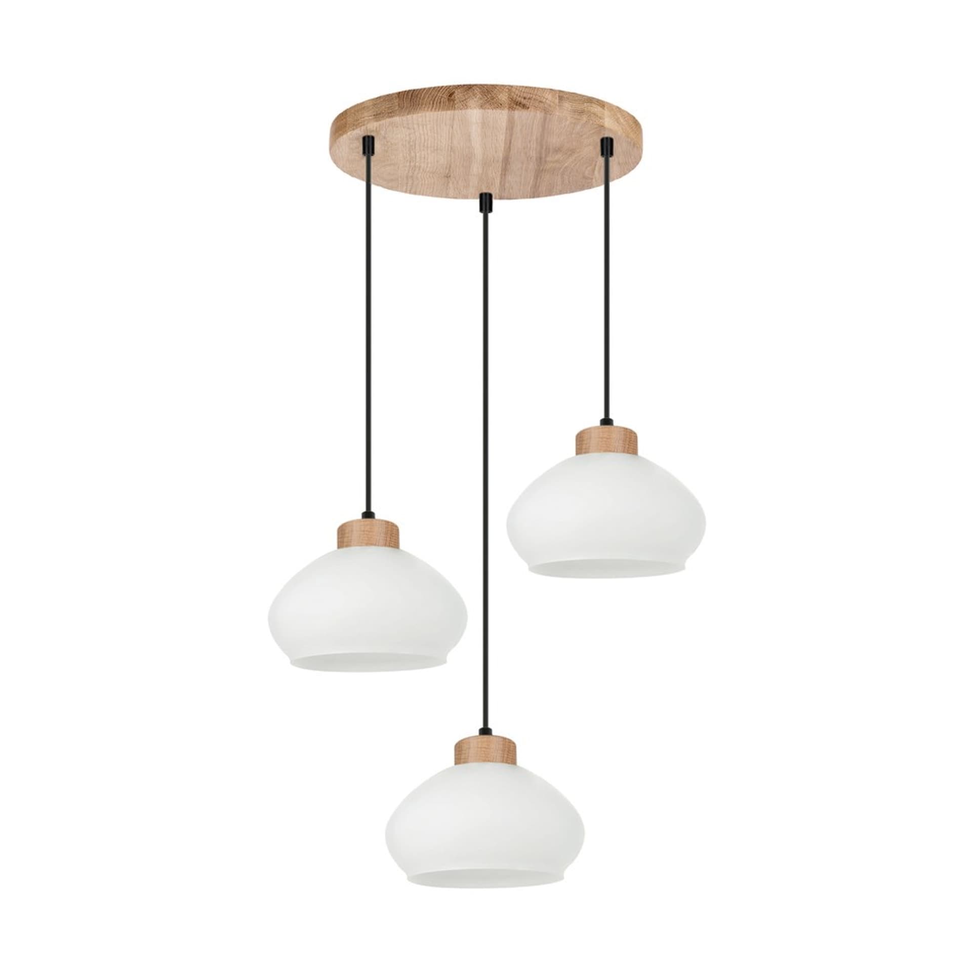 

Trilas Lampa Wisząca 3xE27 Max.60W Dąb/Czarny/Biały v2