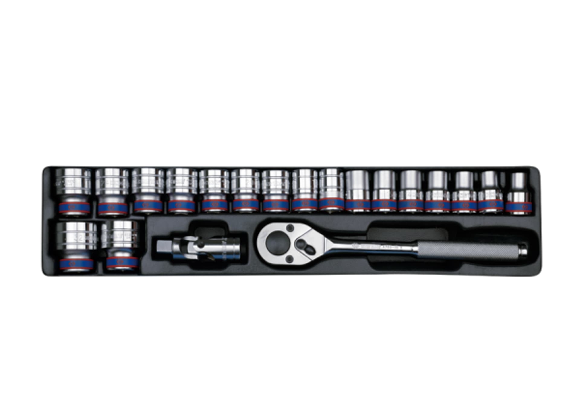 

ZESTAW NASADEK 1/2" KRÓTKIE 6-kąt. 10 - 32 mm Z AKCESORIAMI, WKŁAD DO SKRZYNKI 87402, 20 cz. King Tony