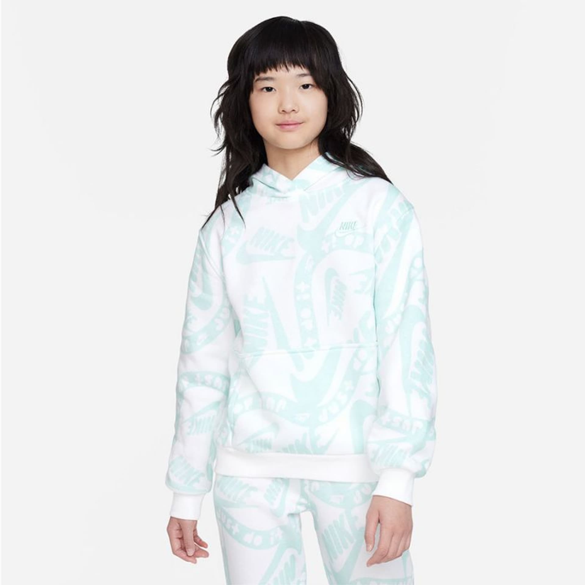 

Bluza Nike Sportswear Club Fleece Jr FD3168 (kolor Biały. Niebieski, rozmiar XL (158-170))