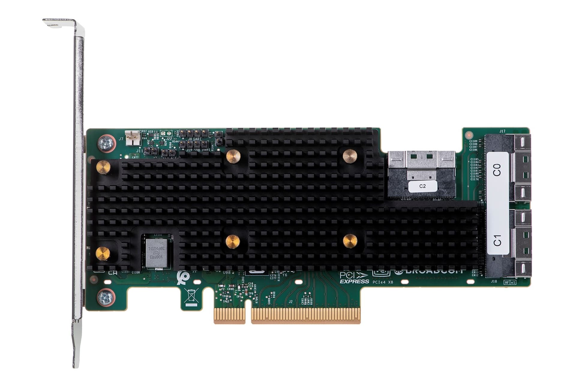 

Broadcom eHBA 9600-24i 24Gb/s SAS/SATA/NVMe PCIe 4.0 x8, 3 ×8 SFF-8654