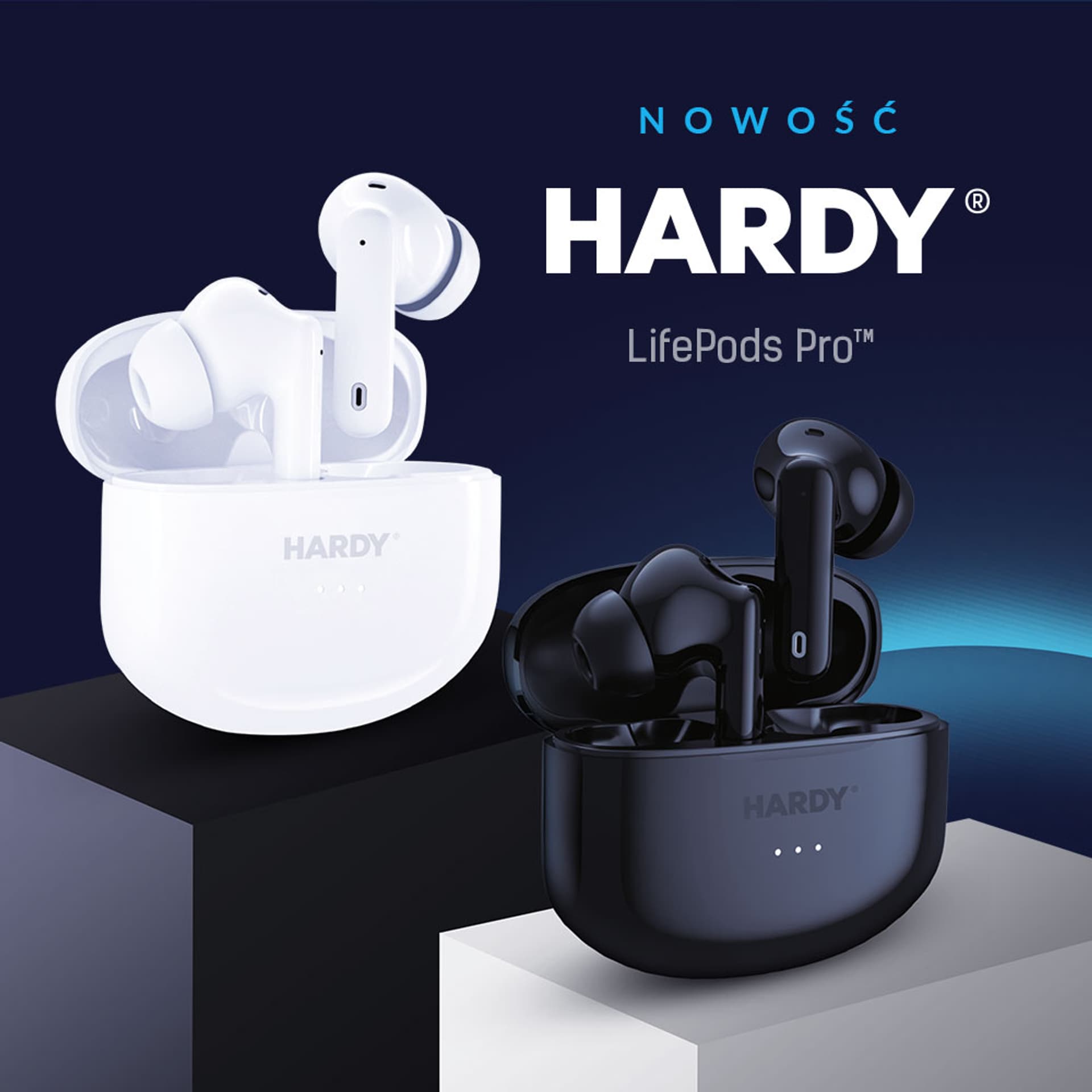 

3MK Hardy LifePods Pro słuchawki bezprzewodowe Bluetooth 5.3 ANC białe/white