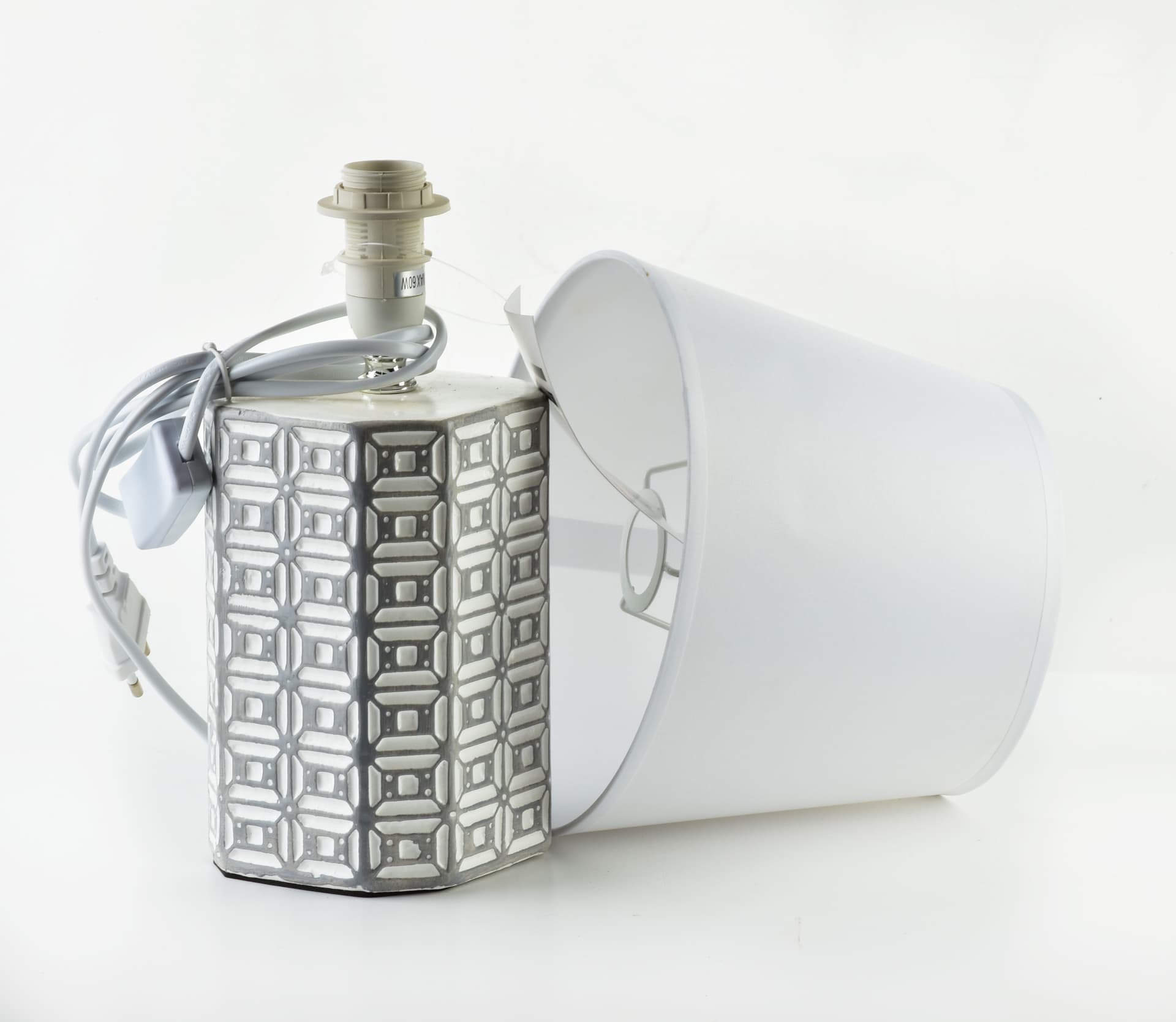 

LETI GREY Lampa stołowa 10x10xh32cm