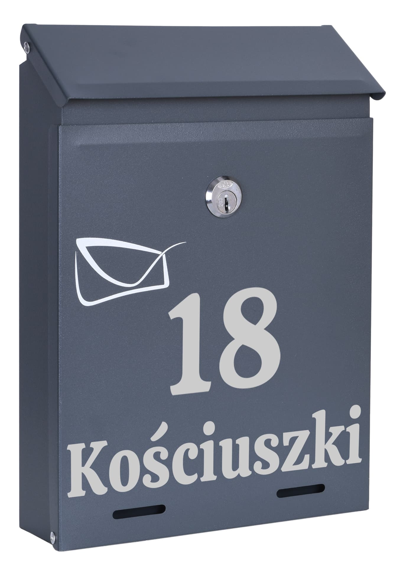 

Skrzynka pocztowa na listy Odvin antracyt z napisami