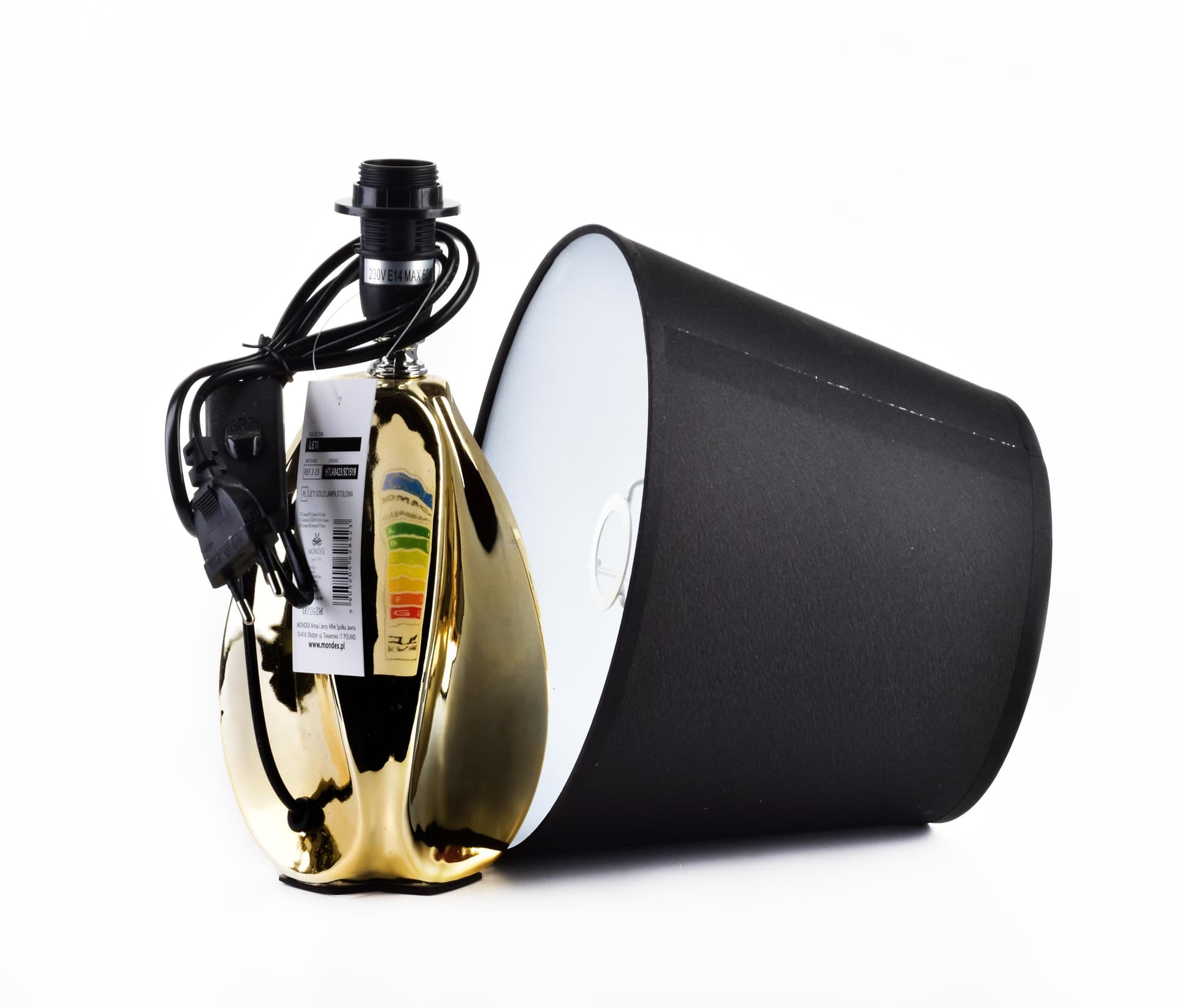 

LETI GOLD lampa stołowa 10x8xh34cm