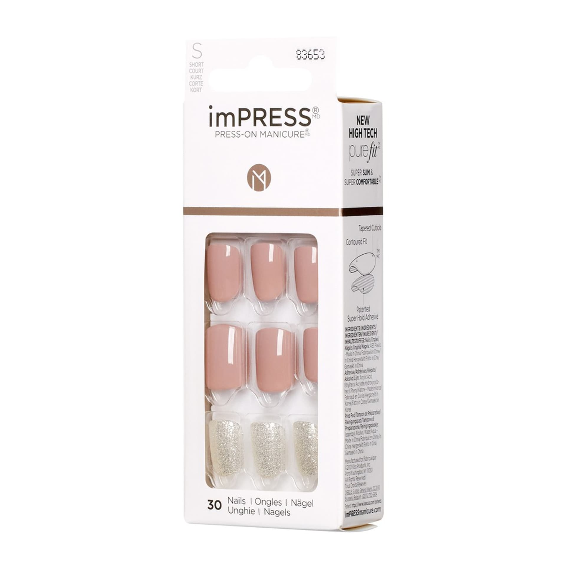 

KISS Sztuczne Paznokcie samoprzylepne imPress - KIM002 (rozmiar S) 1op.(30szt)