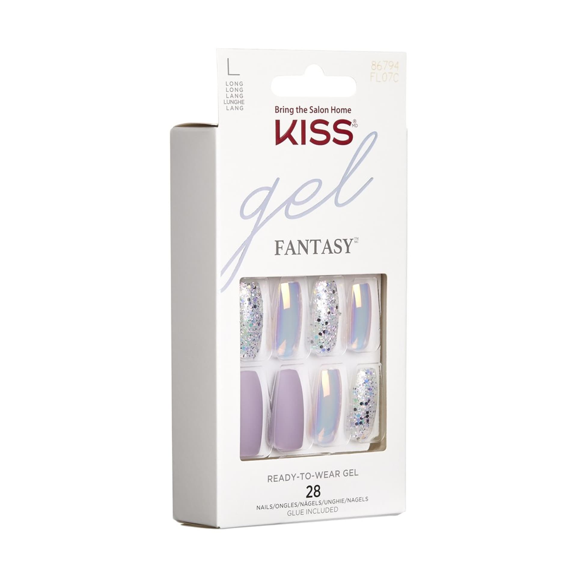 

KISS Sztuczne Paznokcie Gel Fantasy - Rainbow Rin (rozmiar L) 1op.(28szt)