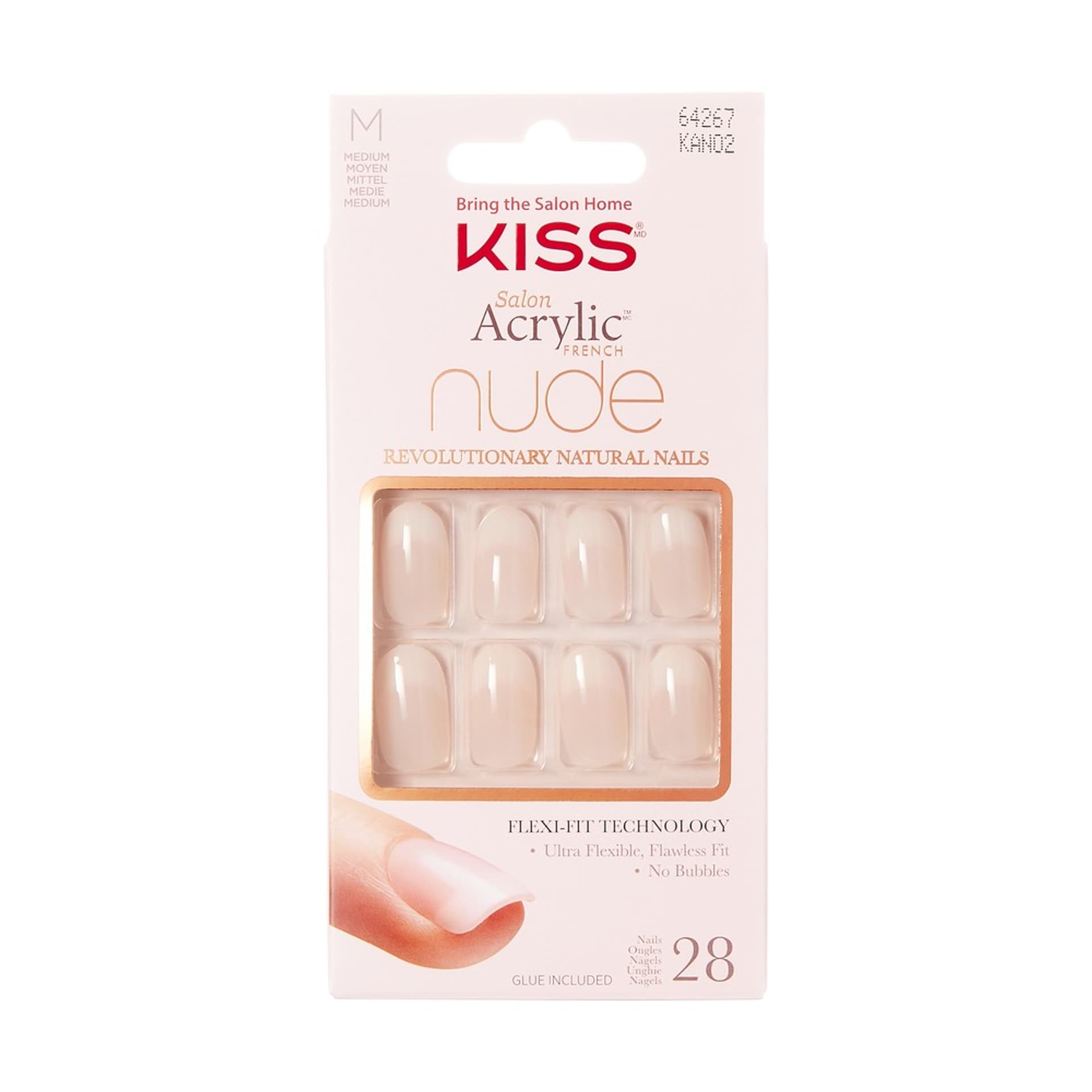

KISS Salon Sztuczne Paznokcie Acrylic French Nude - Gracefull (M) 1op.(28szt)
