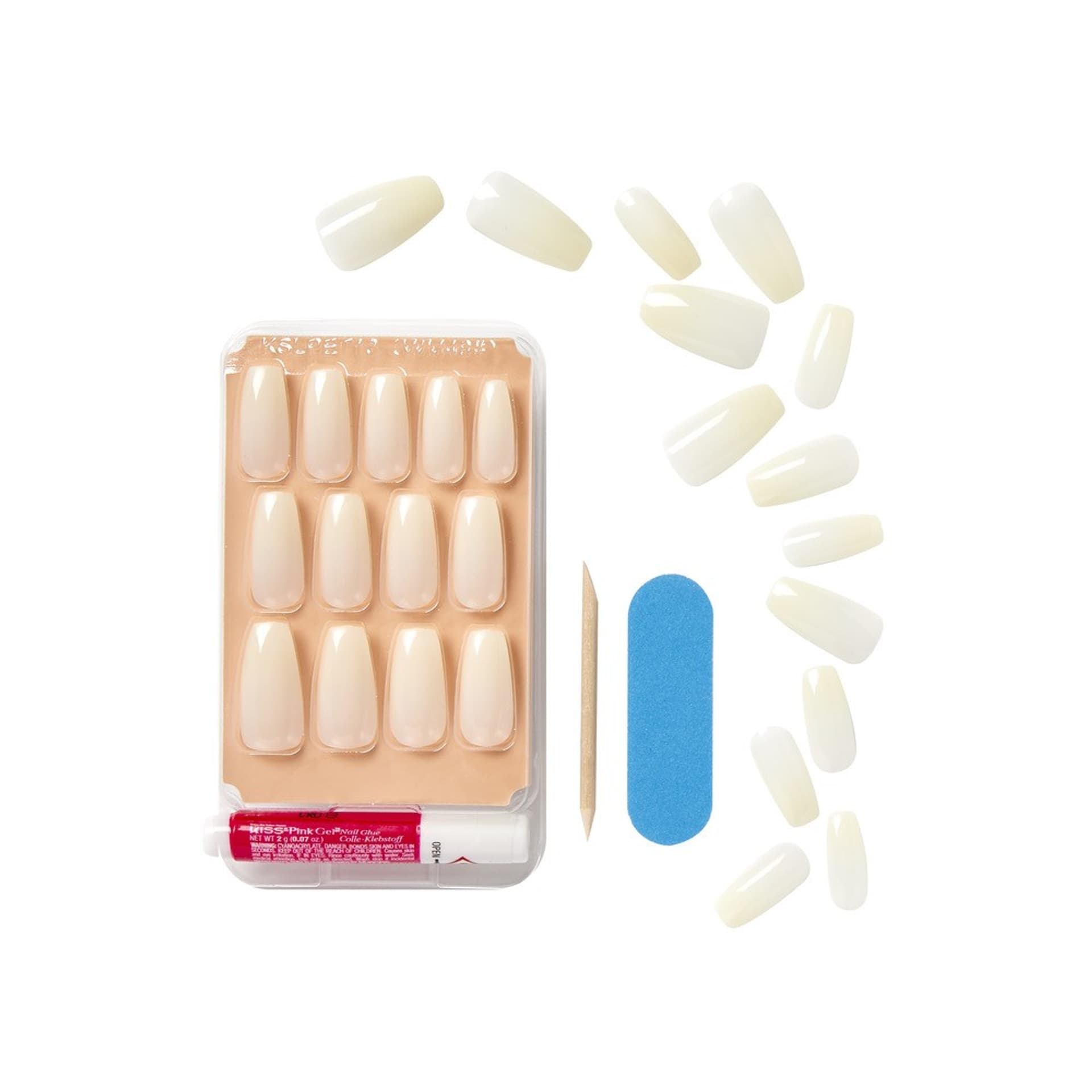 

KISS Salon Sztuczne Paznokcie Acrylic Natural - Strong Enough (rozmiar L) 1op.(28szt)