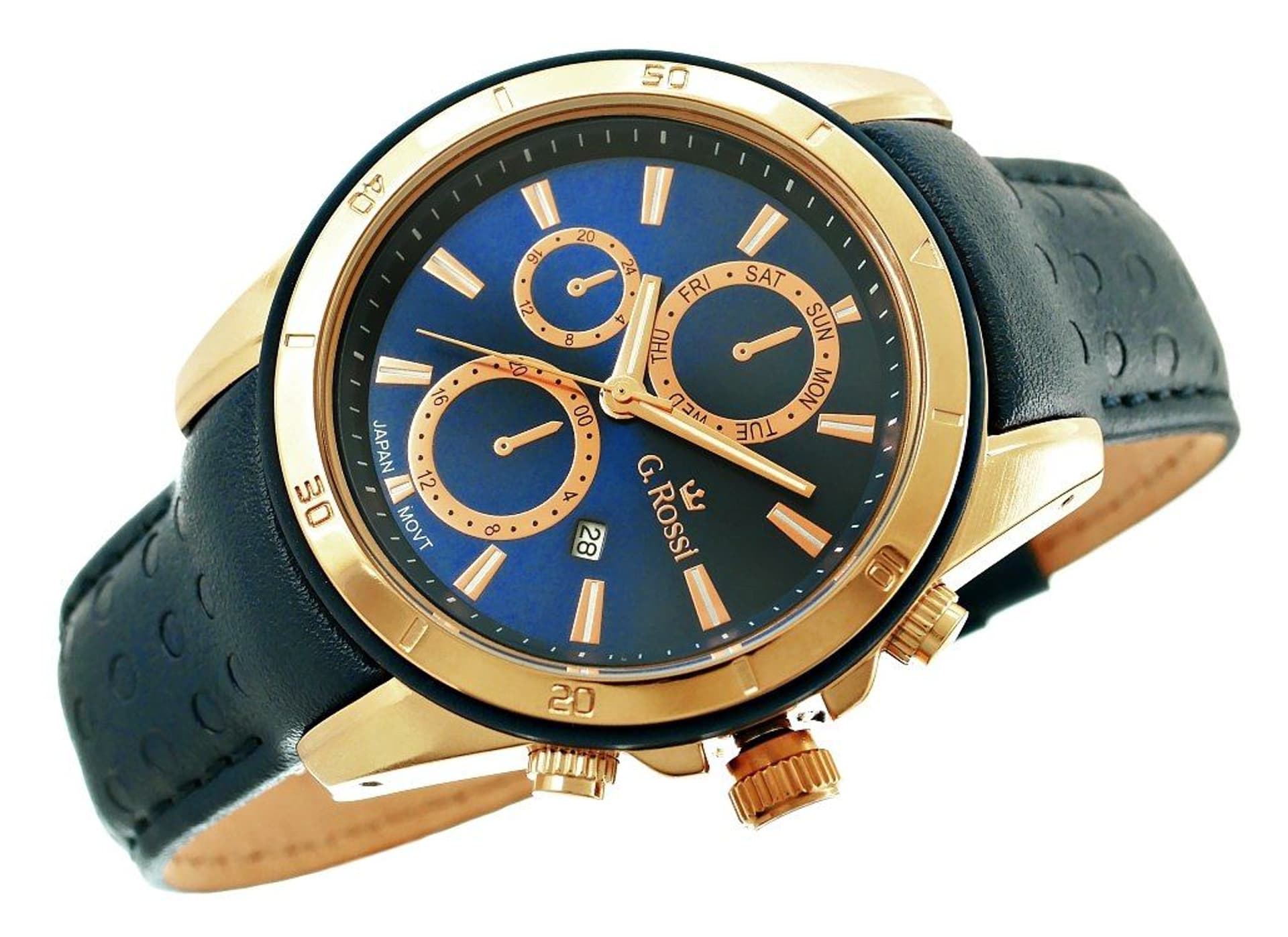 

Zegarek Męski G.ROSSI 5799A-6F3 + BOX