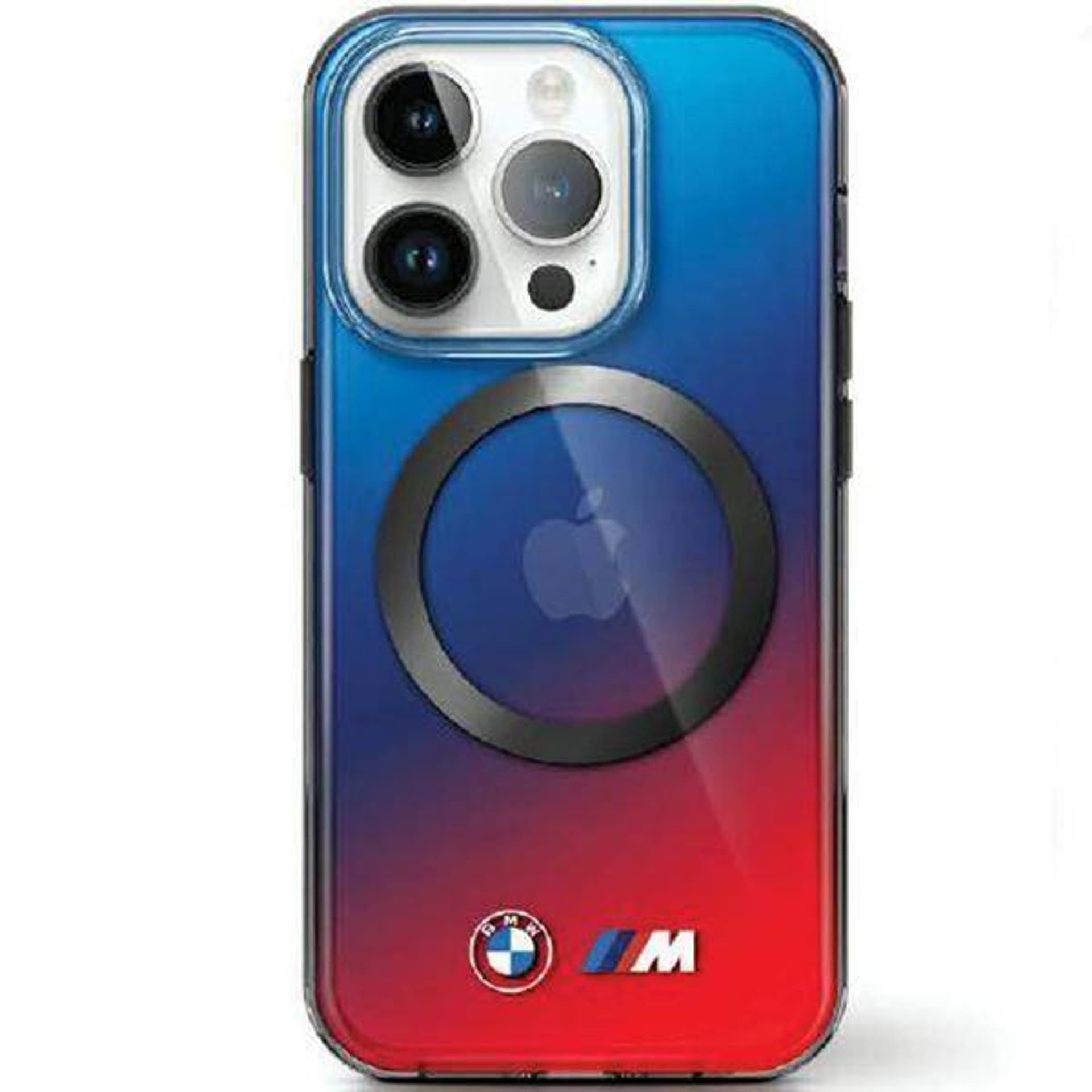 

Etui BMW BMHMP15SHTTG iPhone 15 6.1" czerwono-niebieski/red blue hardcase M Gradient MagSafe