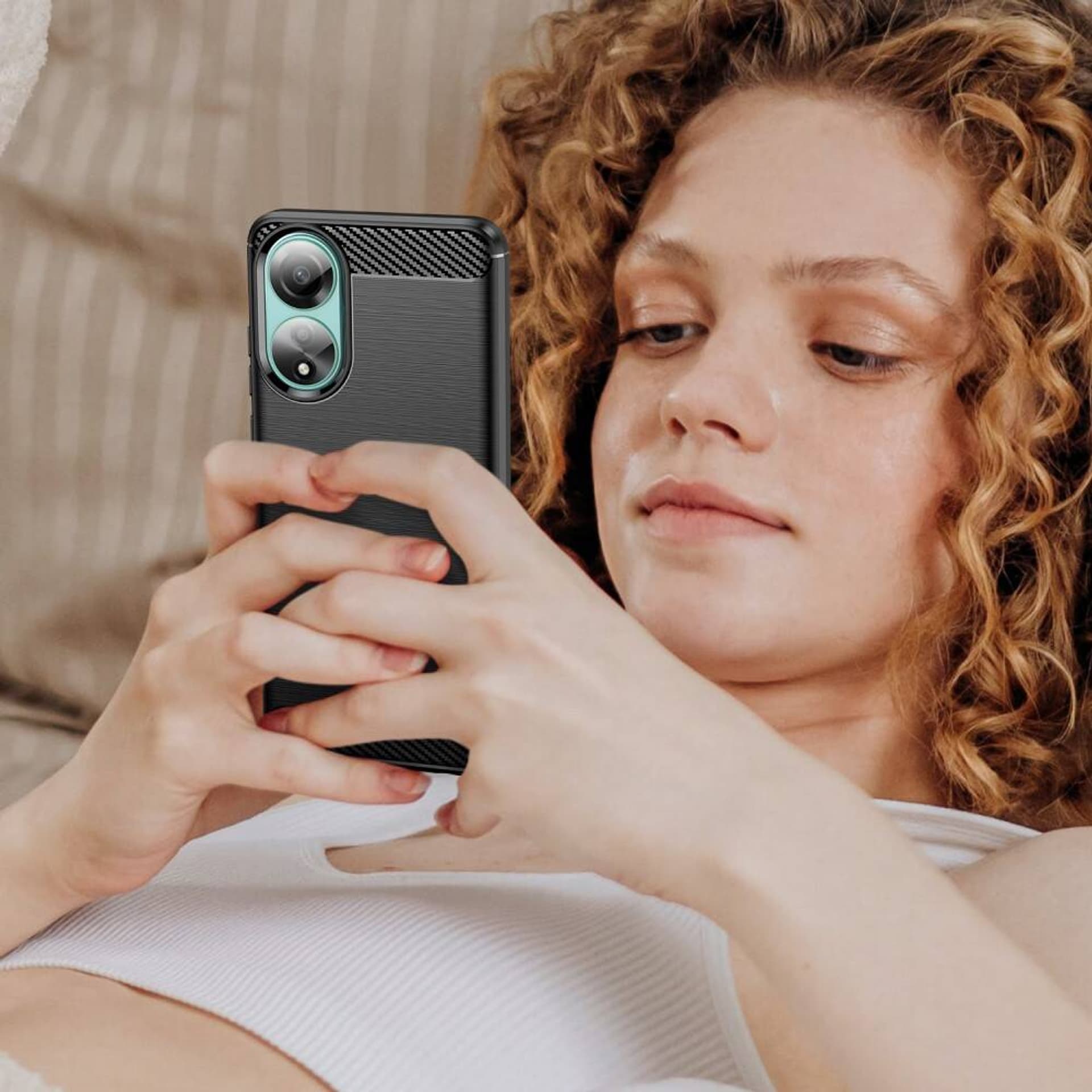 

Etui OPPO A78 4G Nexeri TPU Premium Carbon czarne