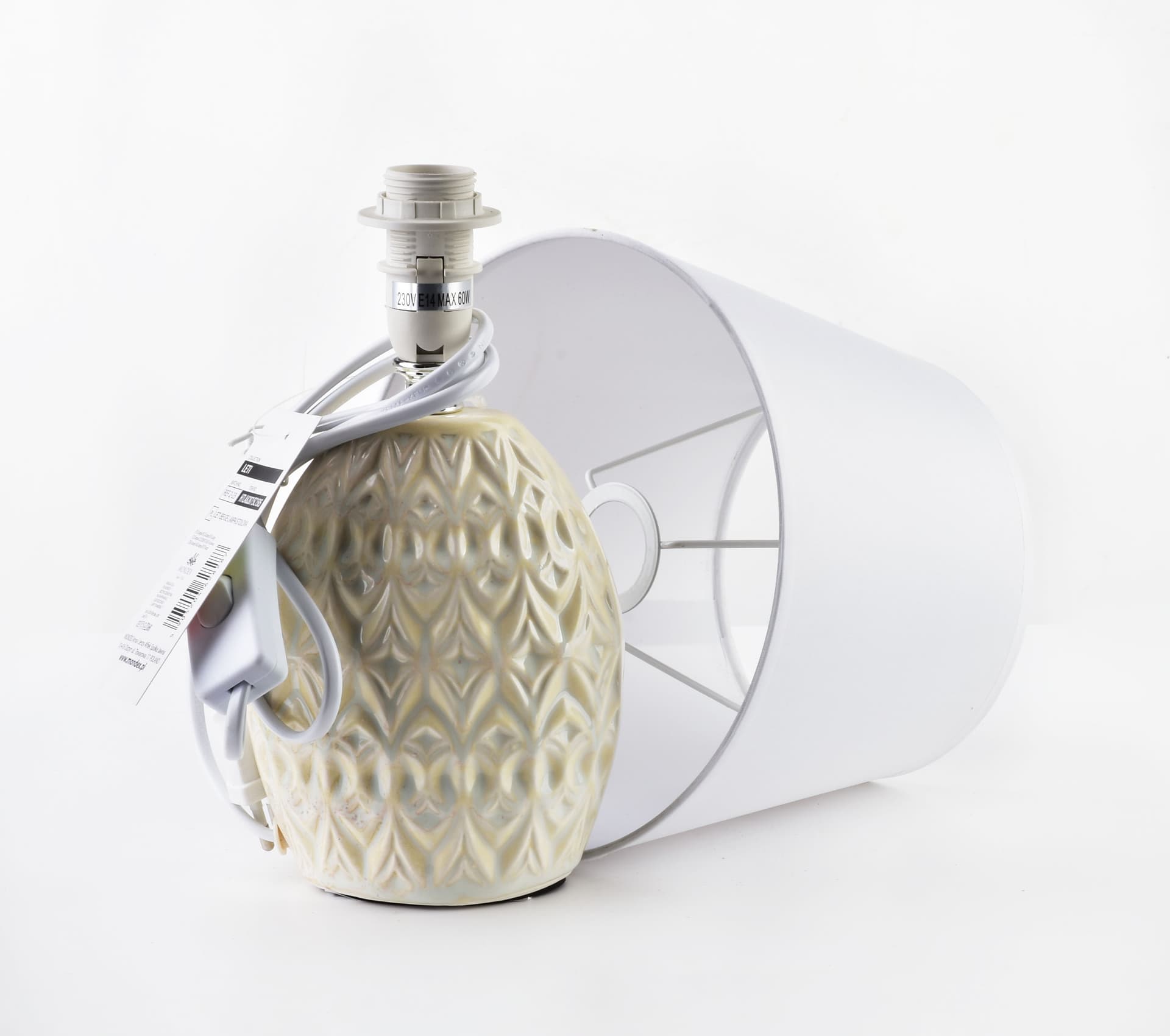 

LETI BEIGE Lampa stołowa 10x6,5xh33cm