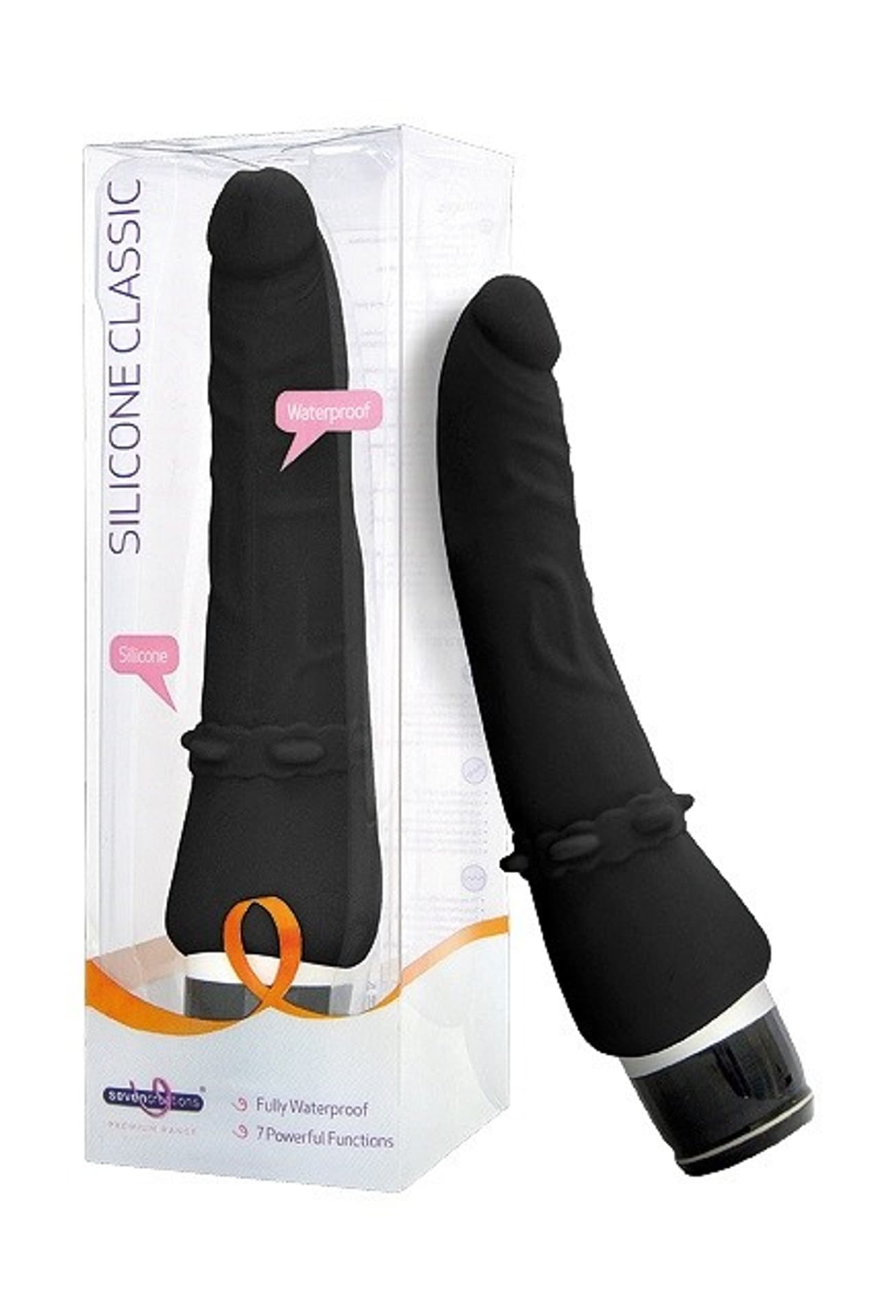

Klasyczny silikonowy wibrator 19cm czarny
