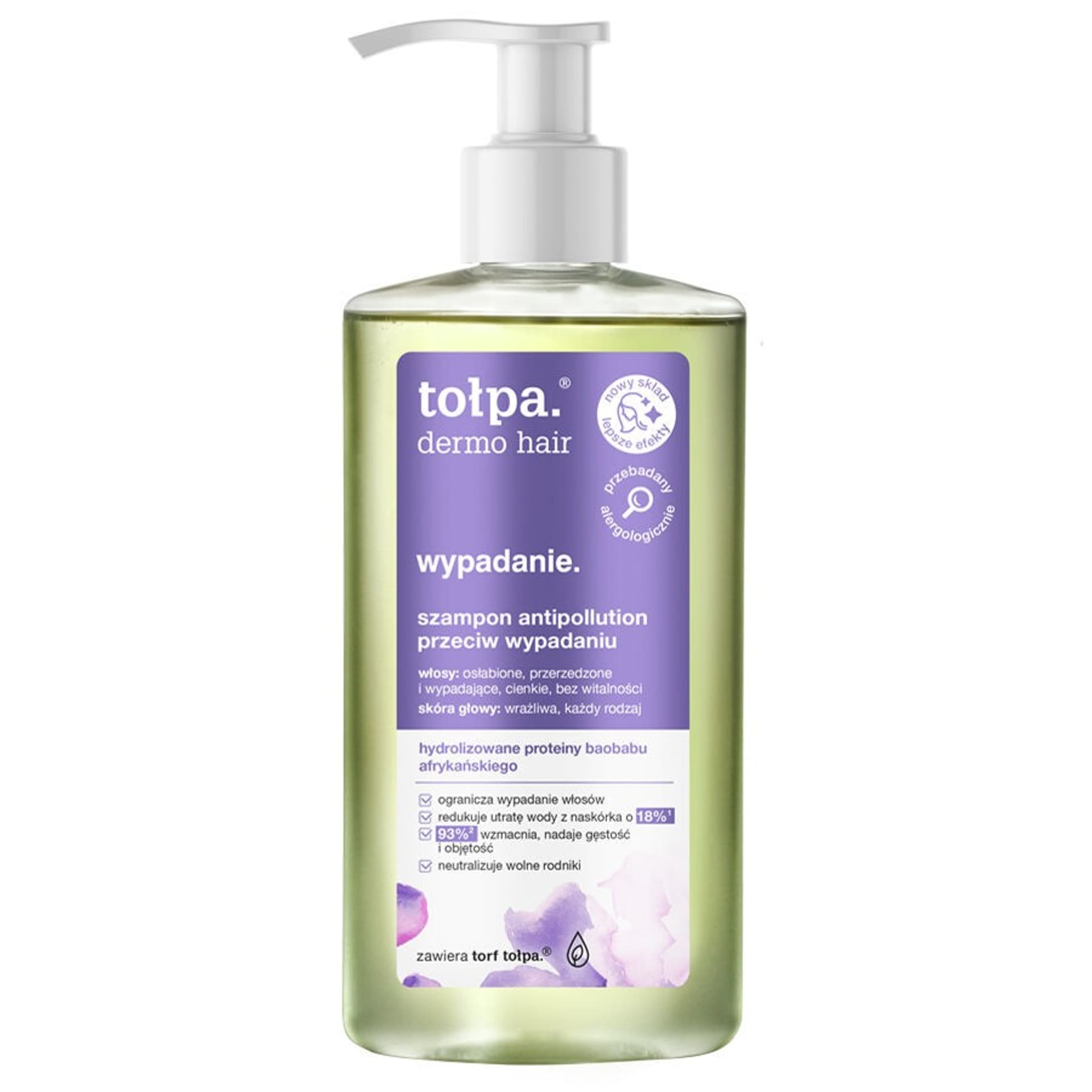 

TOŁPA.Dermo Hair Wypadanie.Szampon antipollution przeciw wypadaniu włosów 250ml