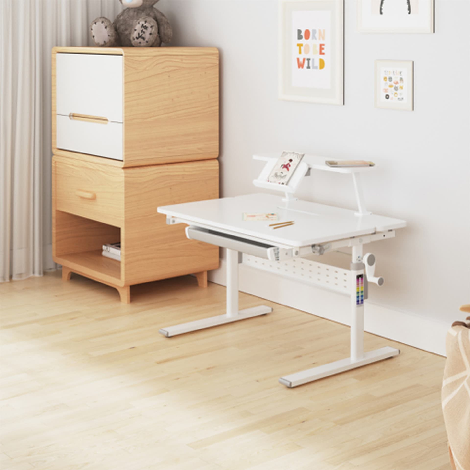 

Biurko dla dzieci Ergo Office, z regulacją wysokości, szare, max 40kg,900x600mm, ER-483