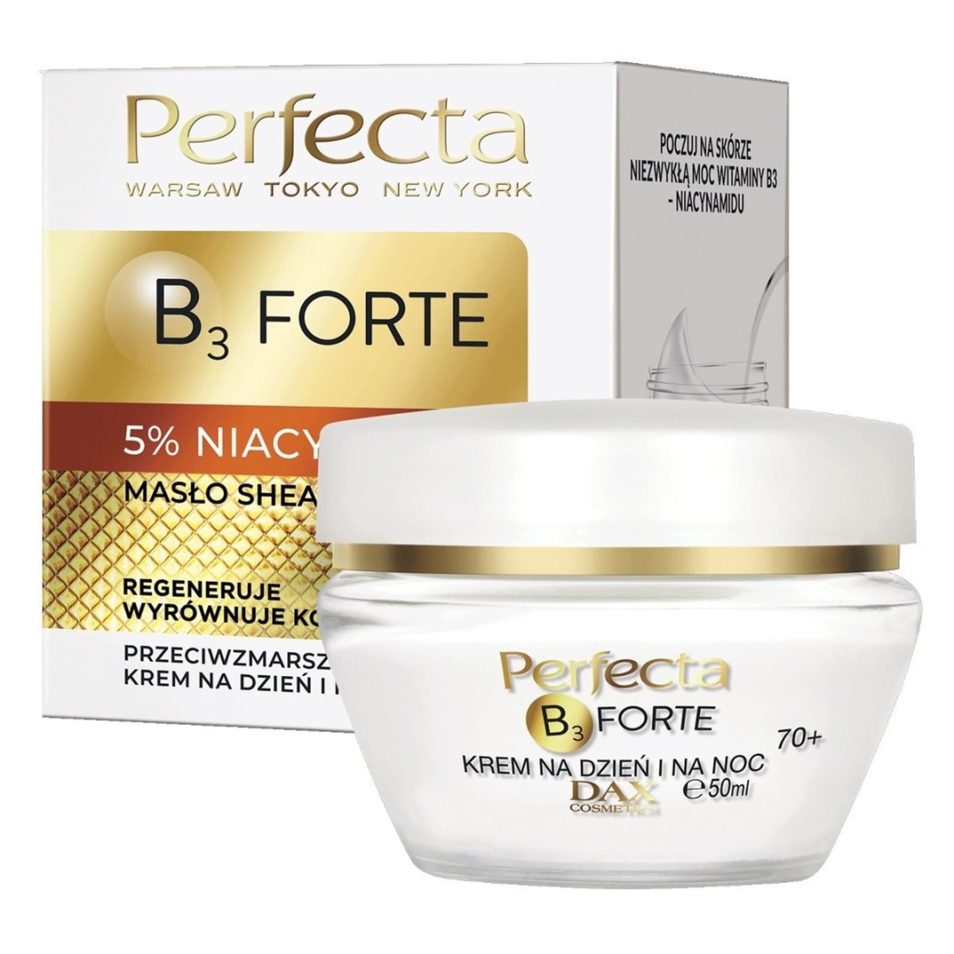 

PERFECTA B3 Forte Przeciwzmarszczkowy Krem 70+ na dzień i na noc 50ml