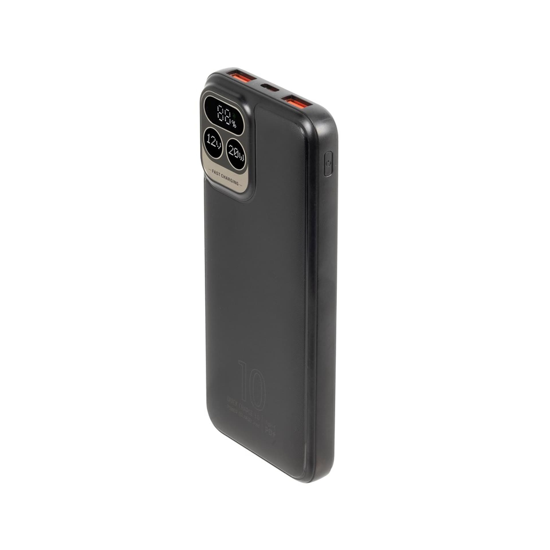 

RIVACASE POWERBANK 10.000 MAH USB-C 20W LCD, 1X WE/WY USB-C PD 20W, 2X USB-A QC 3.0 18W, CZARNY