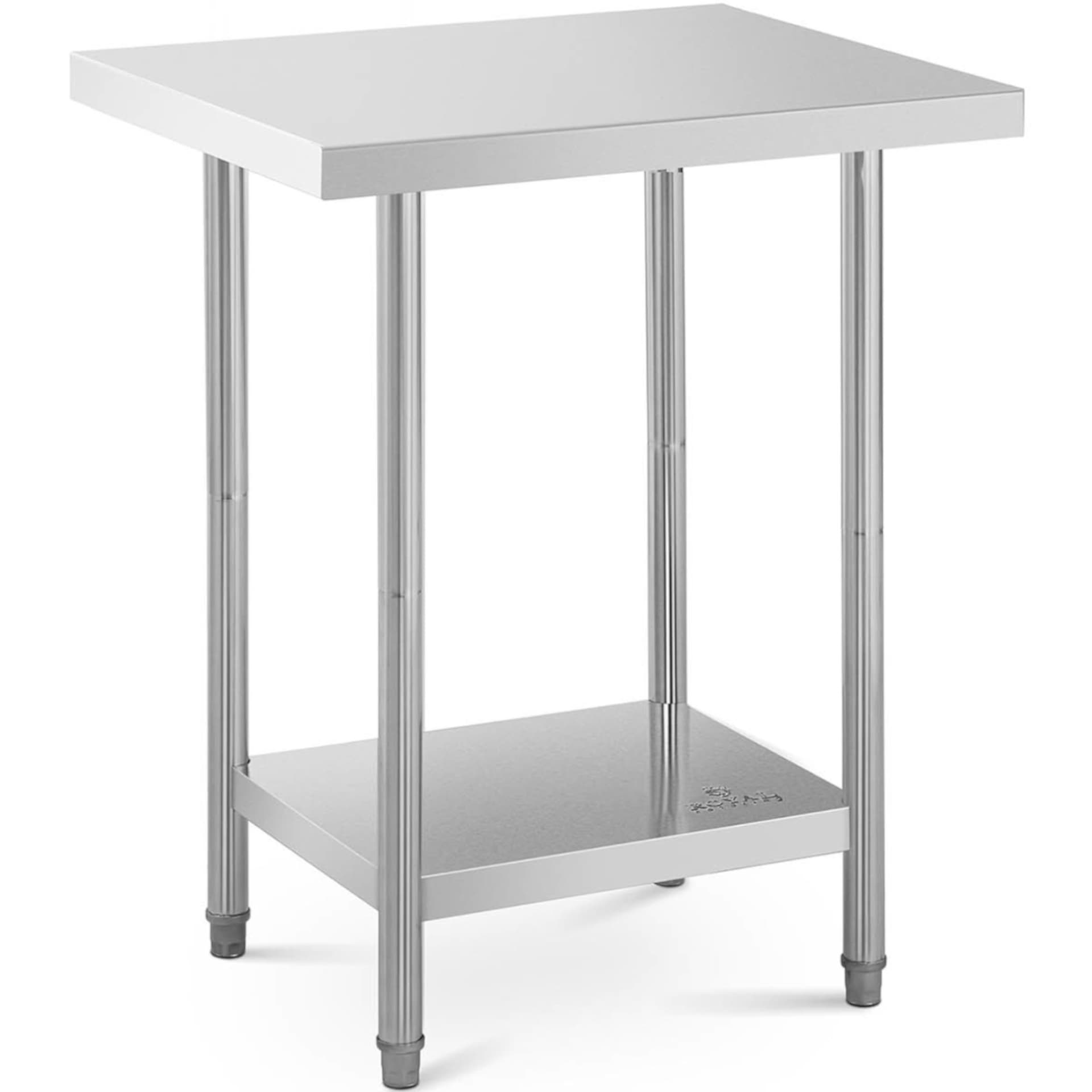 

Stół stolik blat roboczy stalowy nierdzewny z półką 76x61cm