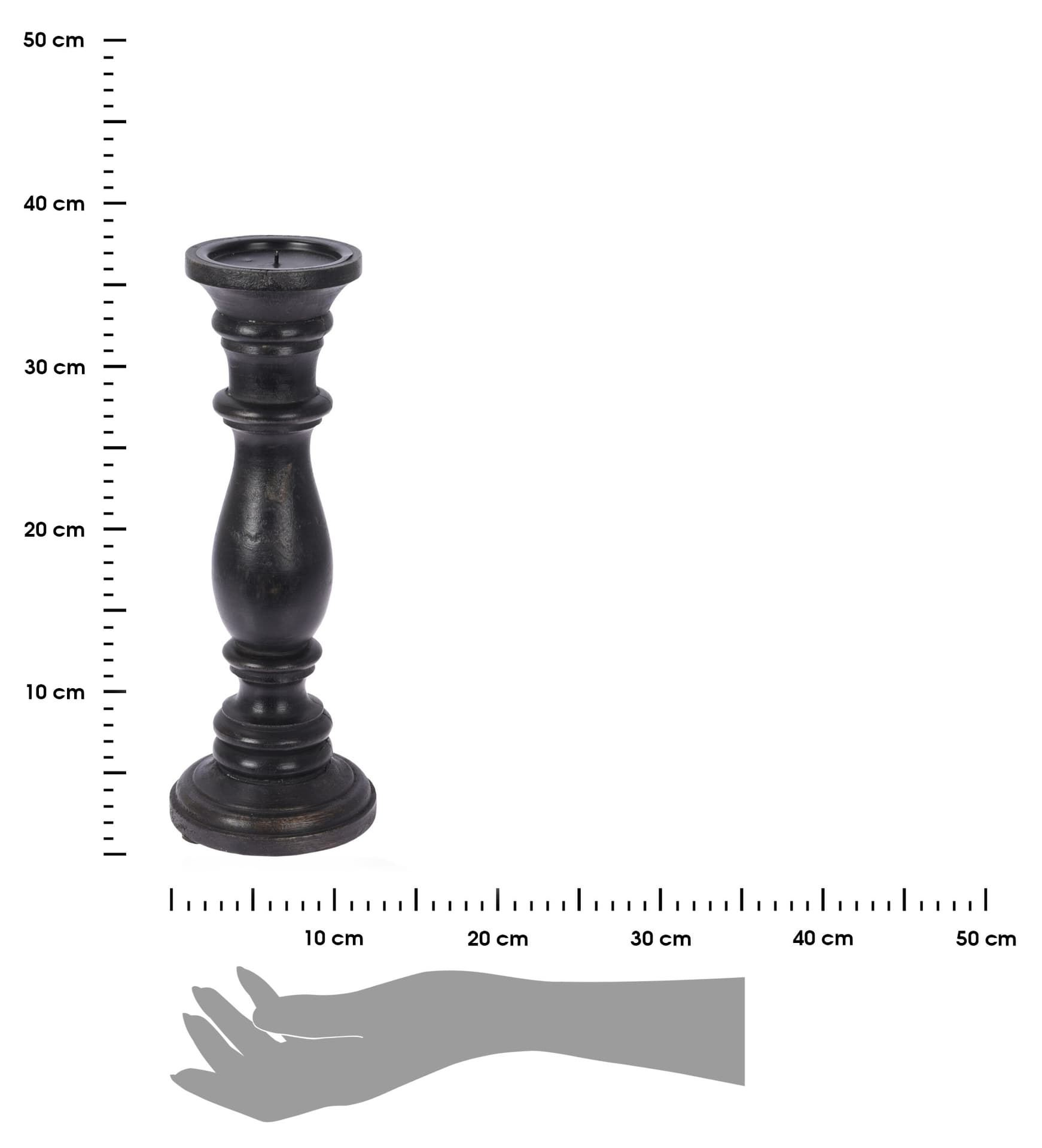 

Świecznik z drewna mango 36 cm