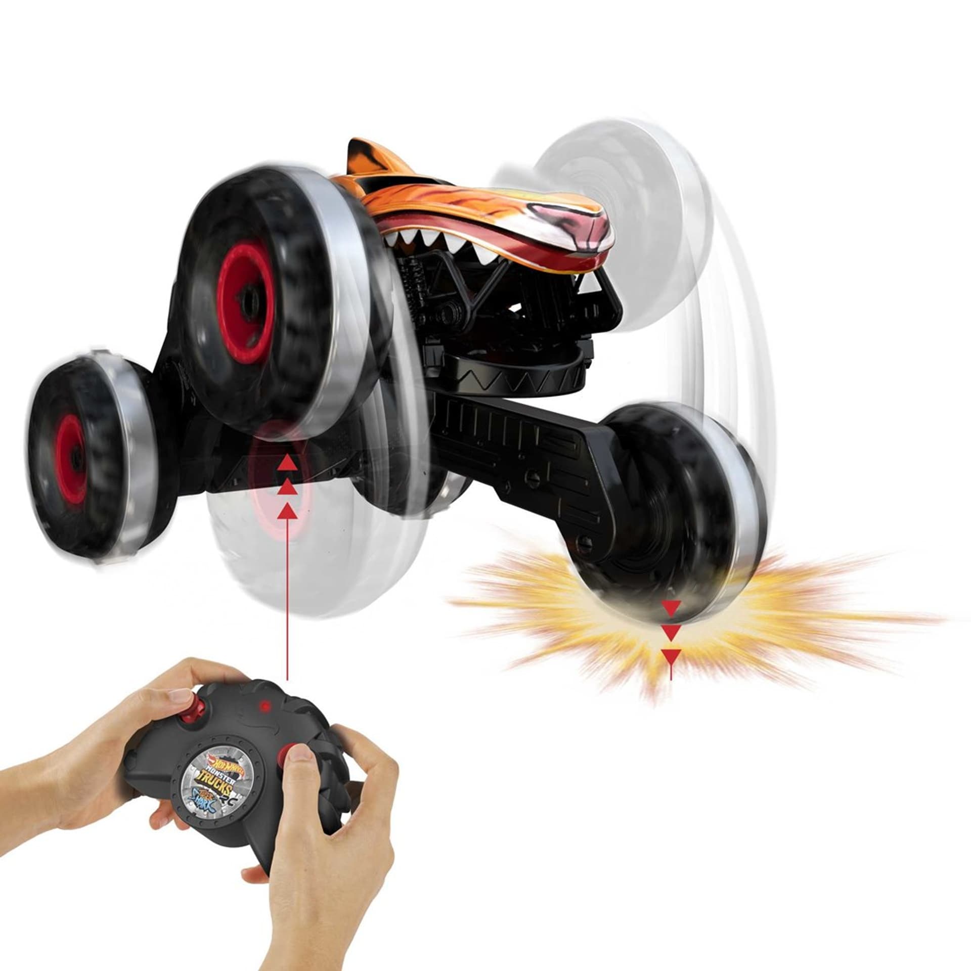 

Hot Wheels Monster Trucks R/C Niepowstrzymany Tiger Shark 1:15 Terenowy HGV87
