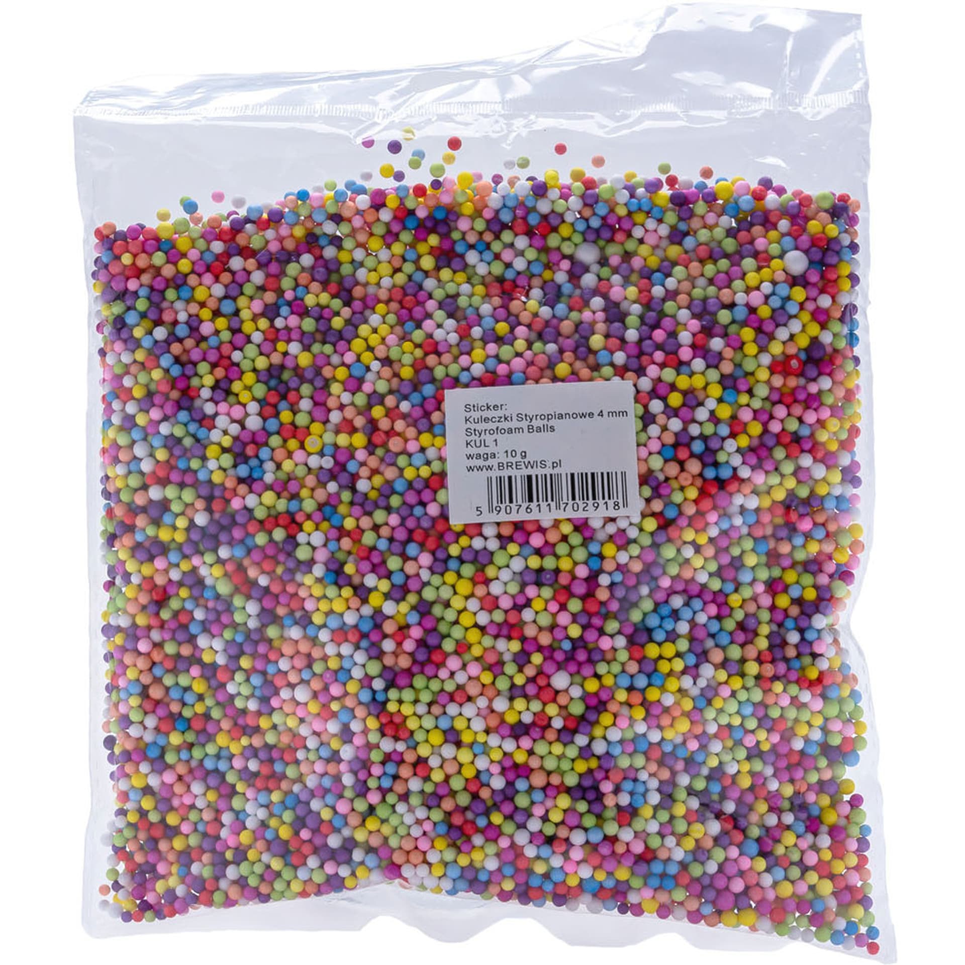 

Kulki styropianowe mix kol. 4mm 10g KUL1 BREWIS