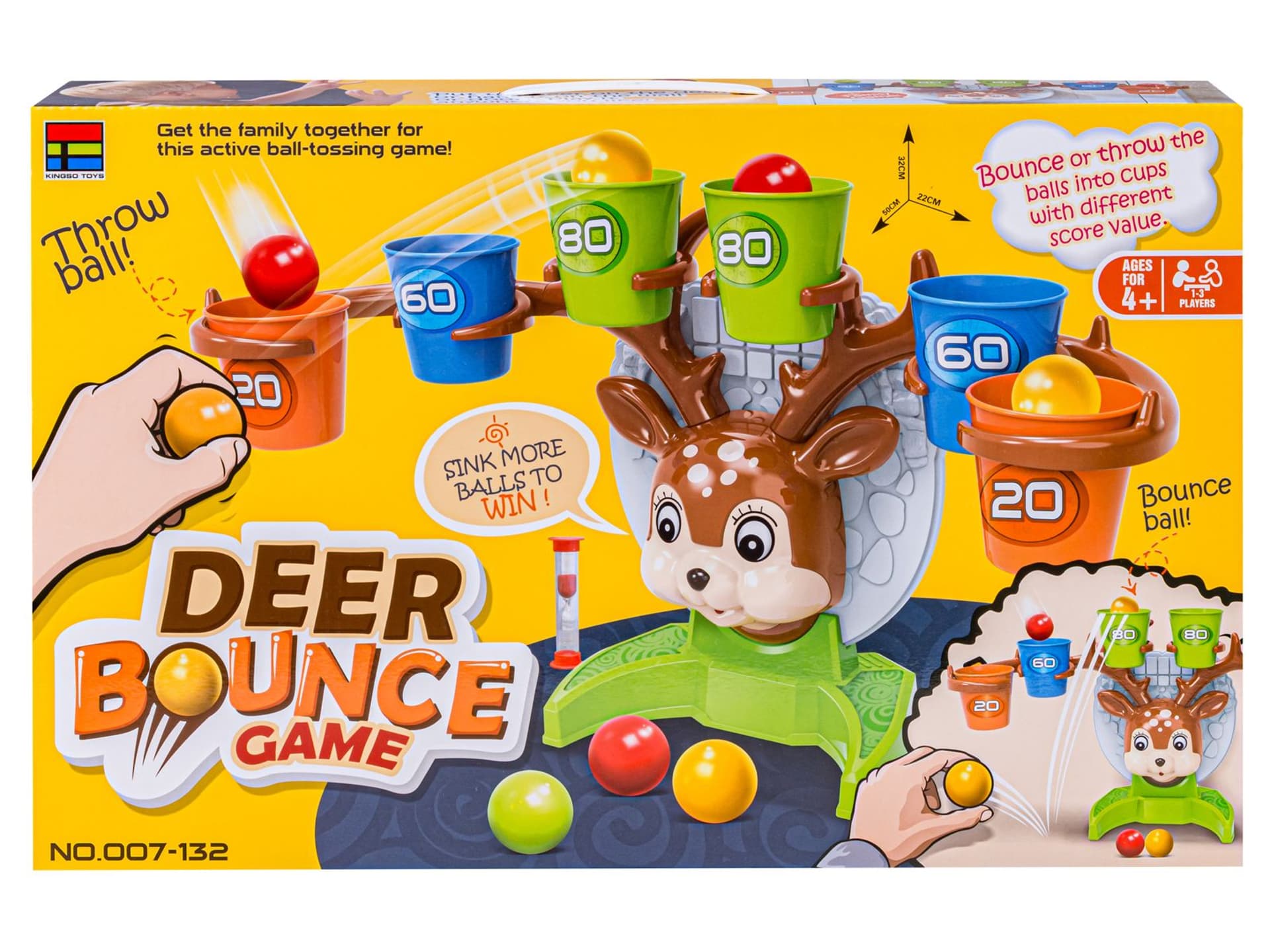 

Gra Zręcznościowa Rzucanie Piłeczką Piłką Do Kosza Do Celu, Jelonek + Akcesoria, Deer Bounce Game
