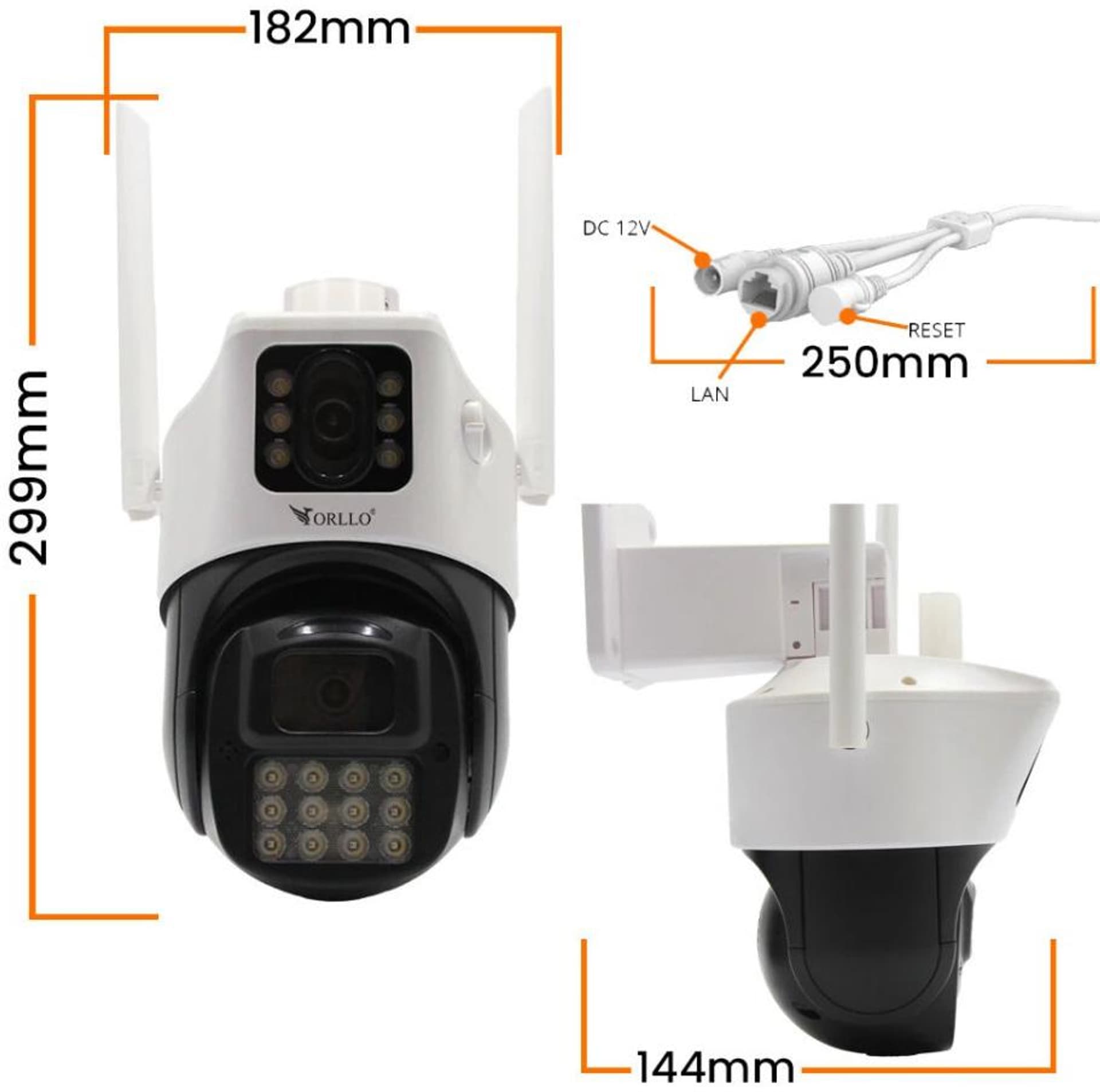 

Kamera IP Orllo Z19 dual obrotowa zewnętrzna Wi-Fi 2Mpx