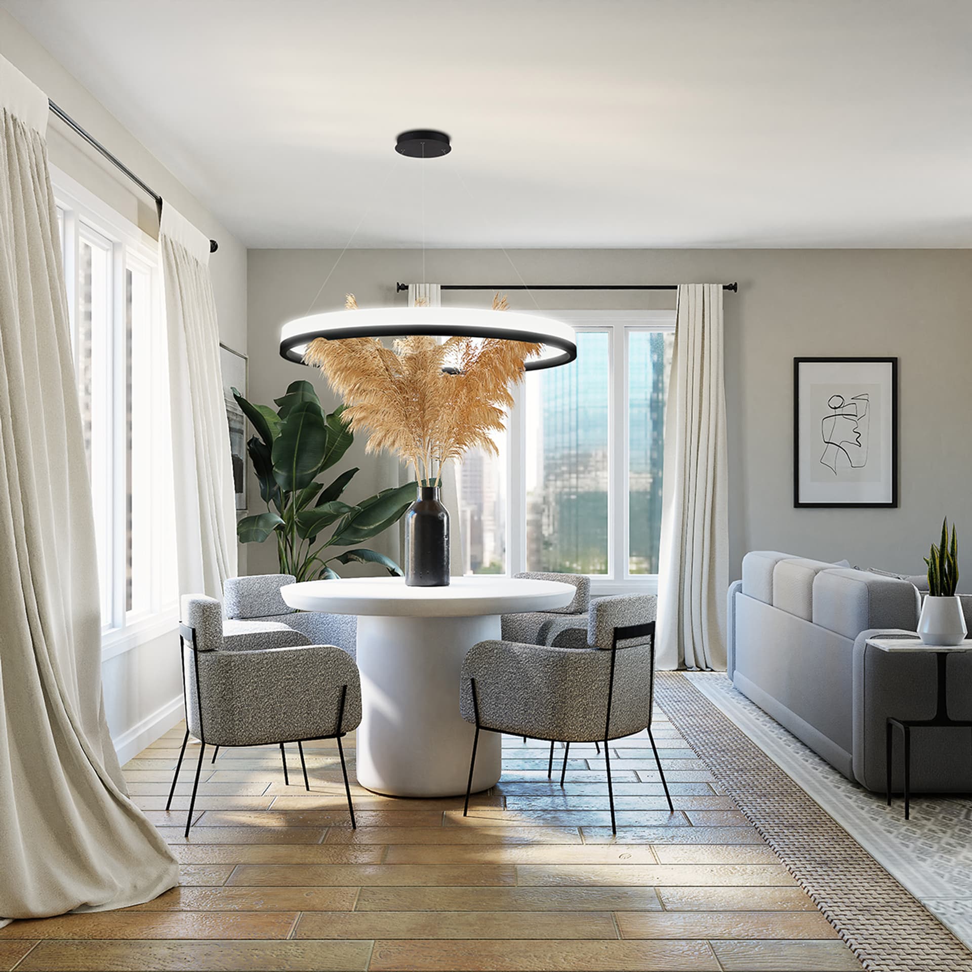 

Ledowa lampa wisząca Billions No.1 Φ80 cm - 4k Altavola Design (Barwa światła barwa dzienna, Kierunek padania światła do góry, Kolor czarny matowy, Możliwość ściemniania nie)