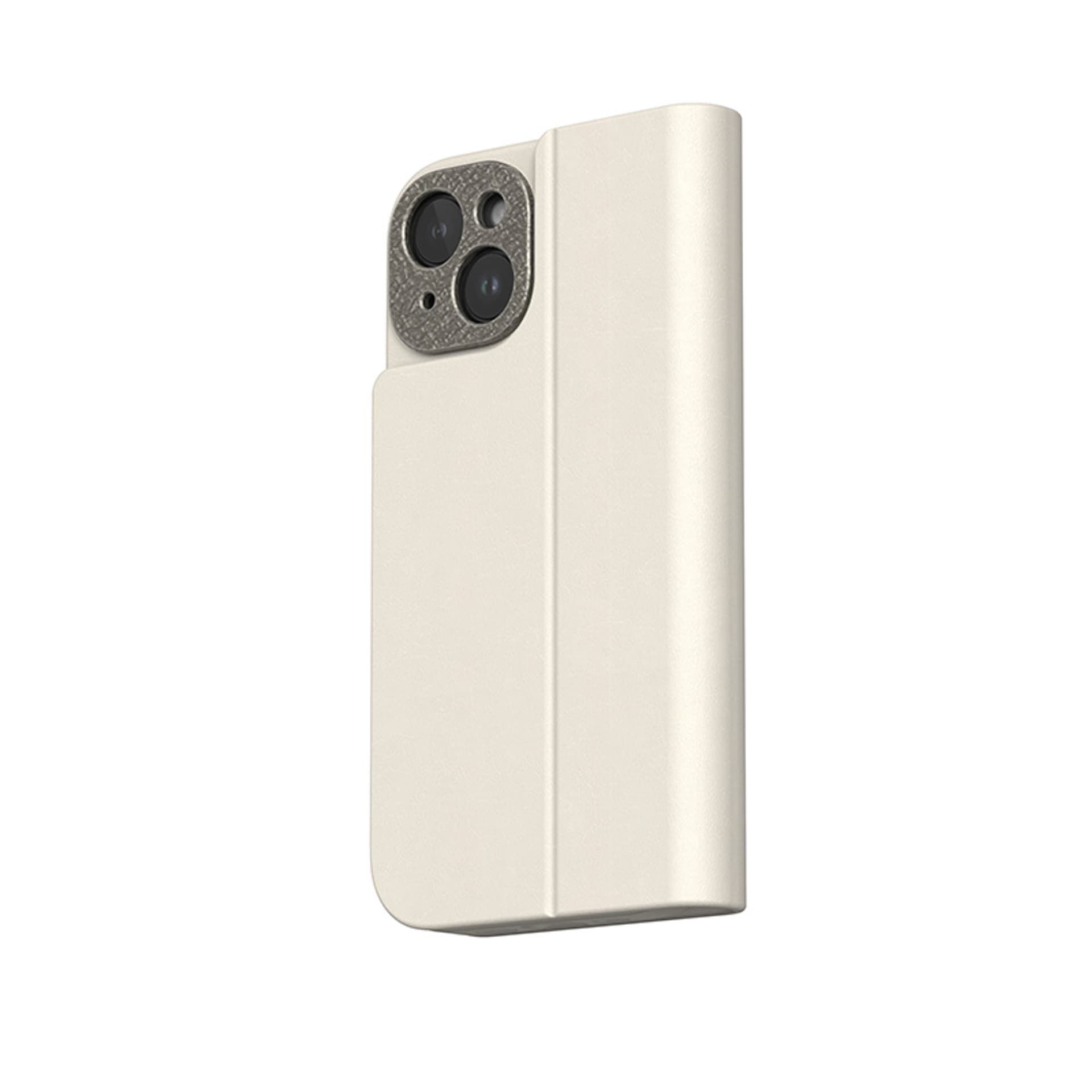 

Moshi Overture MagSafe - Skórzane etui 3w1 z klapką iPhone 15 (Eggnog White)